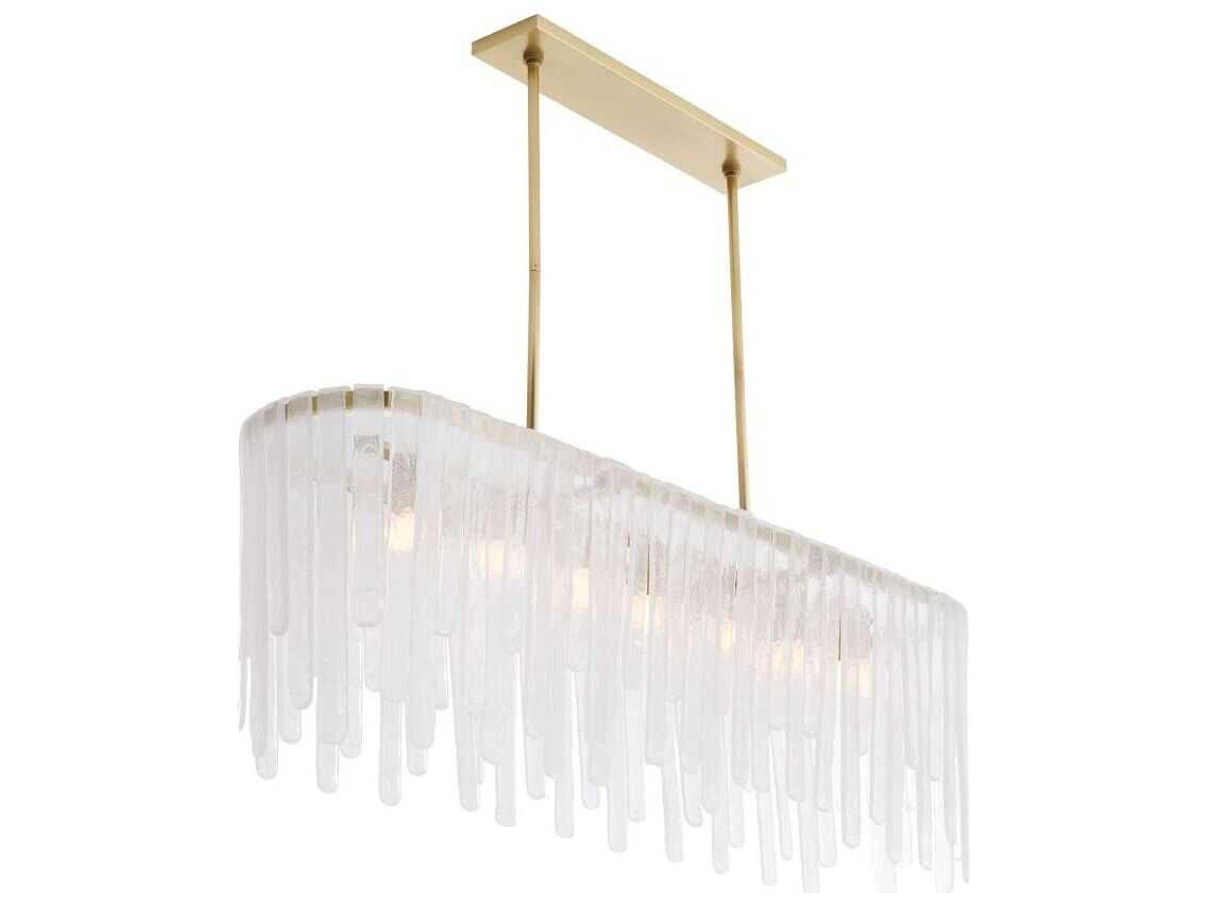 Arteriors Home Leighton 7-Light Antique Brass Linear Island Pendant