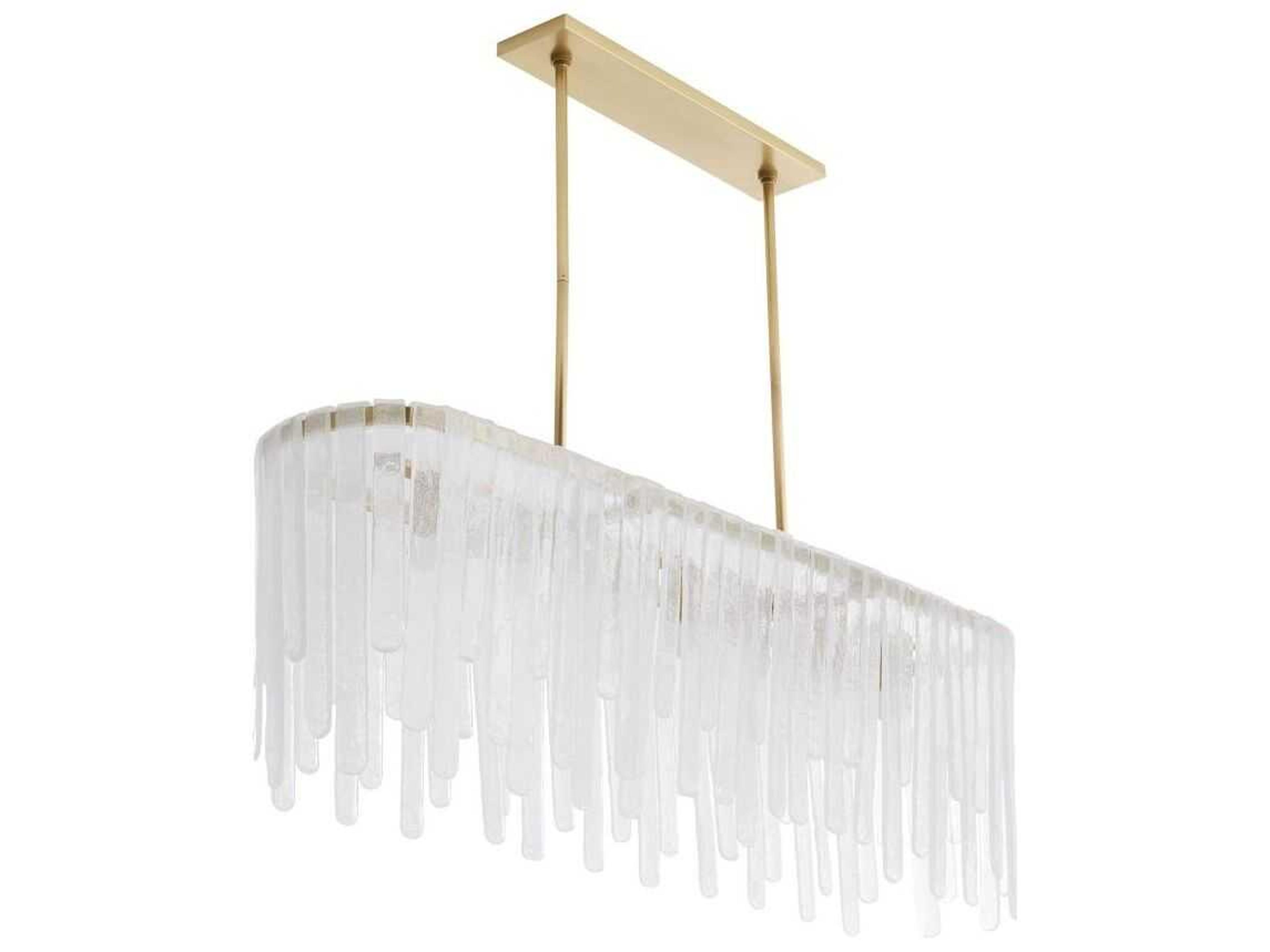 Arteriors Home Leighton 7-Light Antique Brass Linear Island Pendant