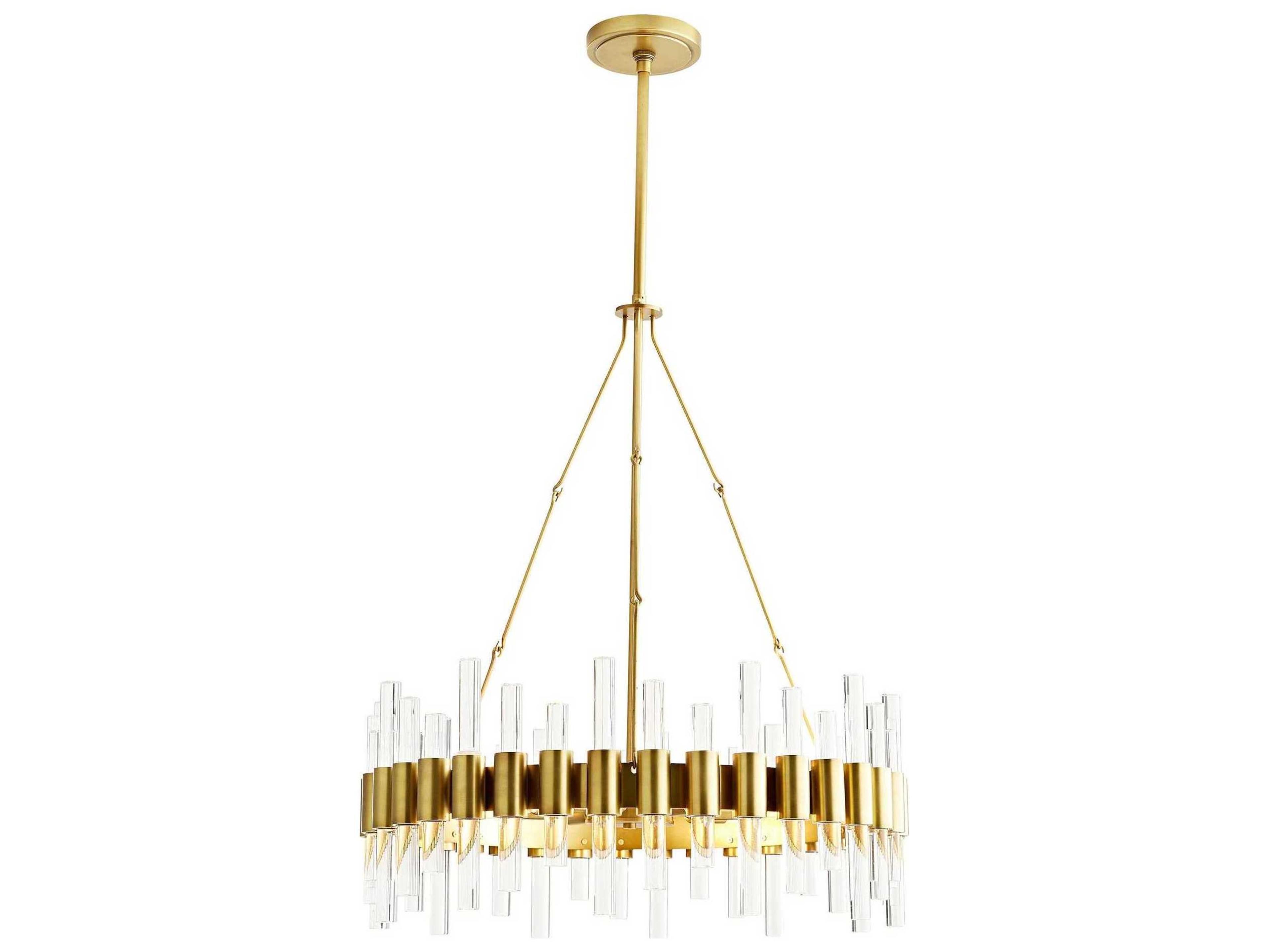 Arteriors Home Haskell  8-Light Antique Brass Round Chandelier
