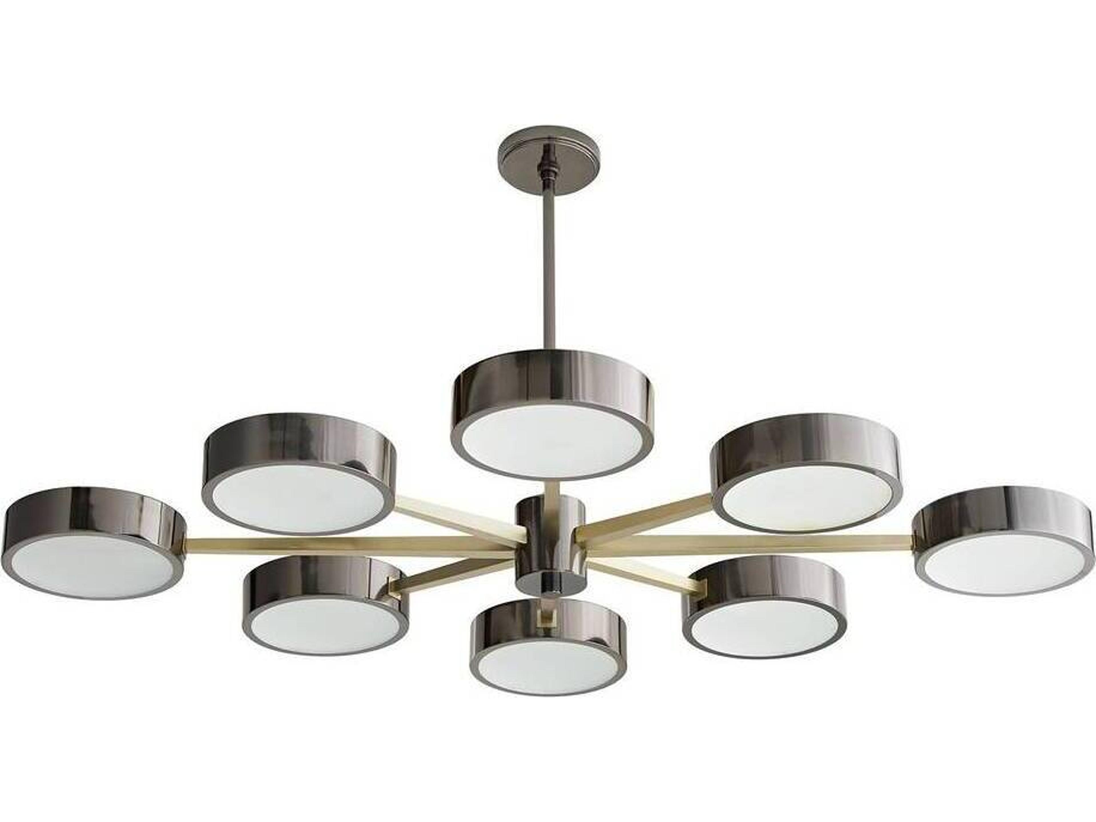 Arteriors Home Linus 8-Light Black Nickel Pale Brass Chandelier
