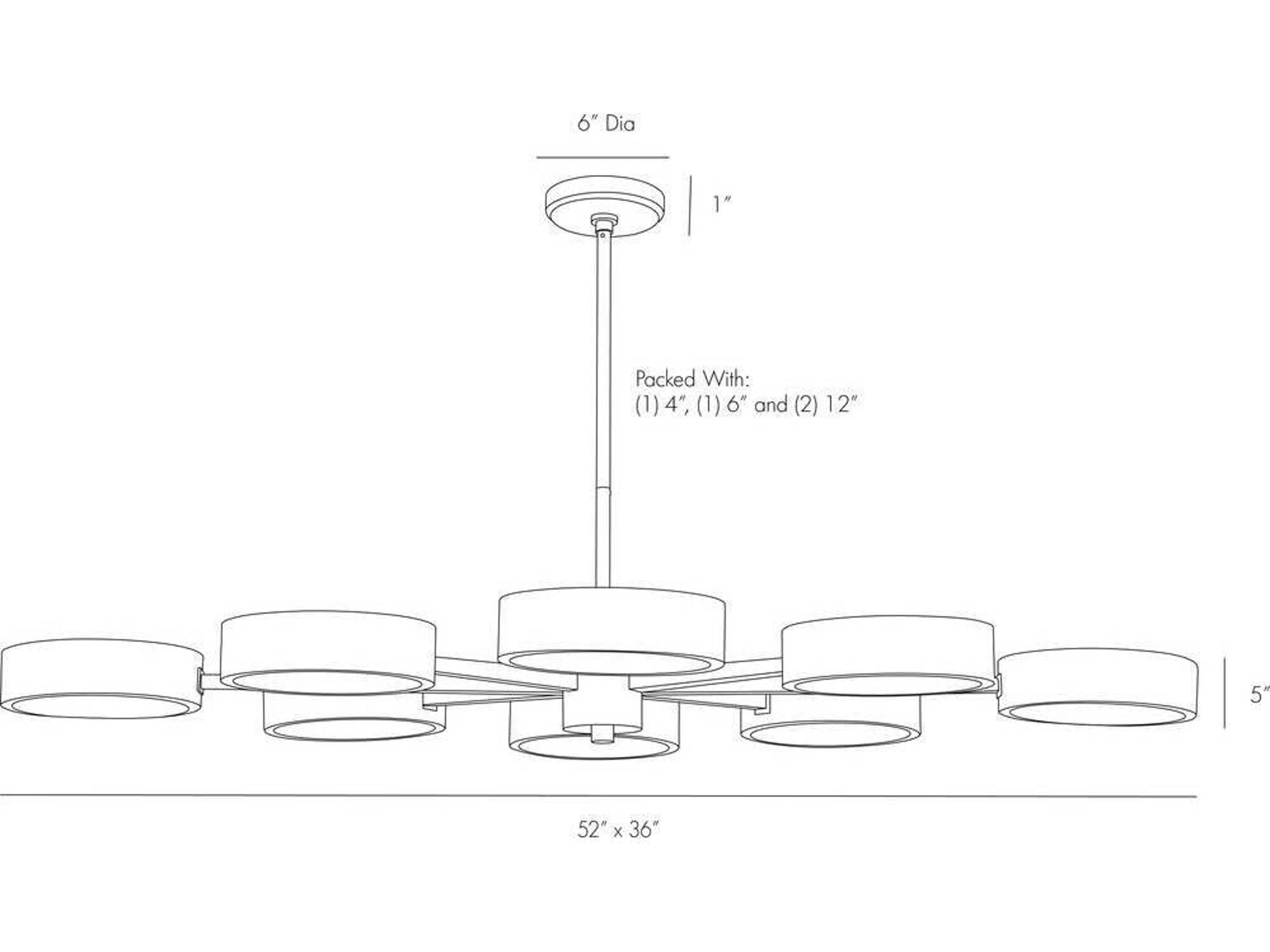 Arteriors Home Linus 8-Light Black Nickel Pale Brass Chandelier