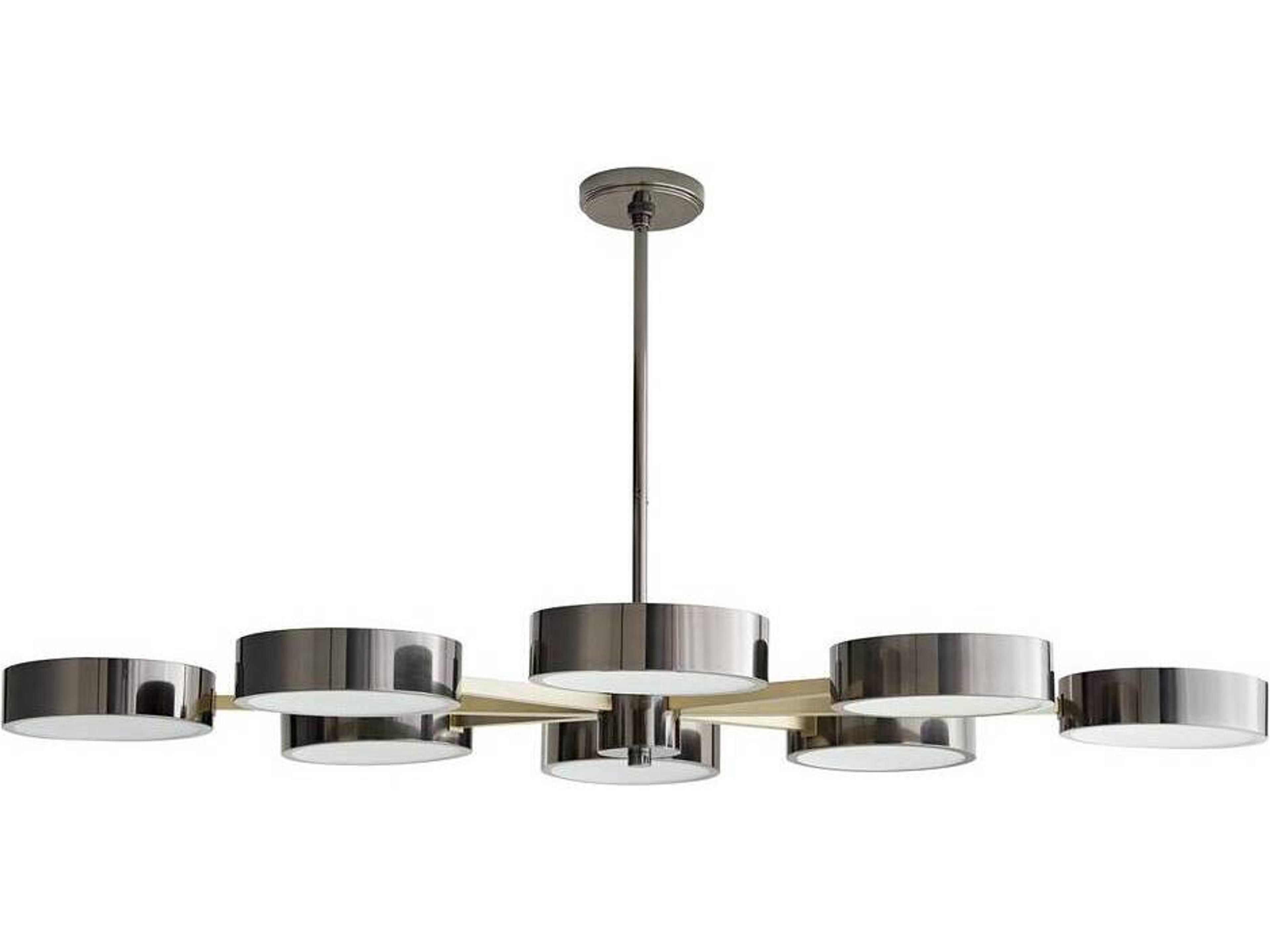 Arteriors Home Linus 8-Light Black Nickel Pale Brass Chandelier