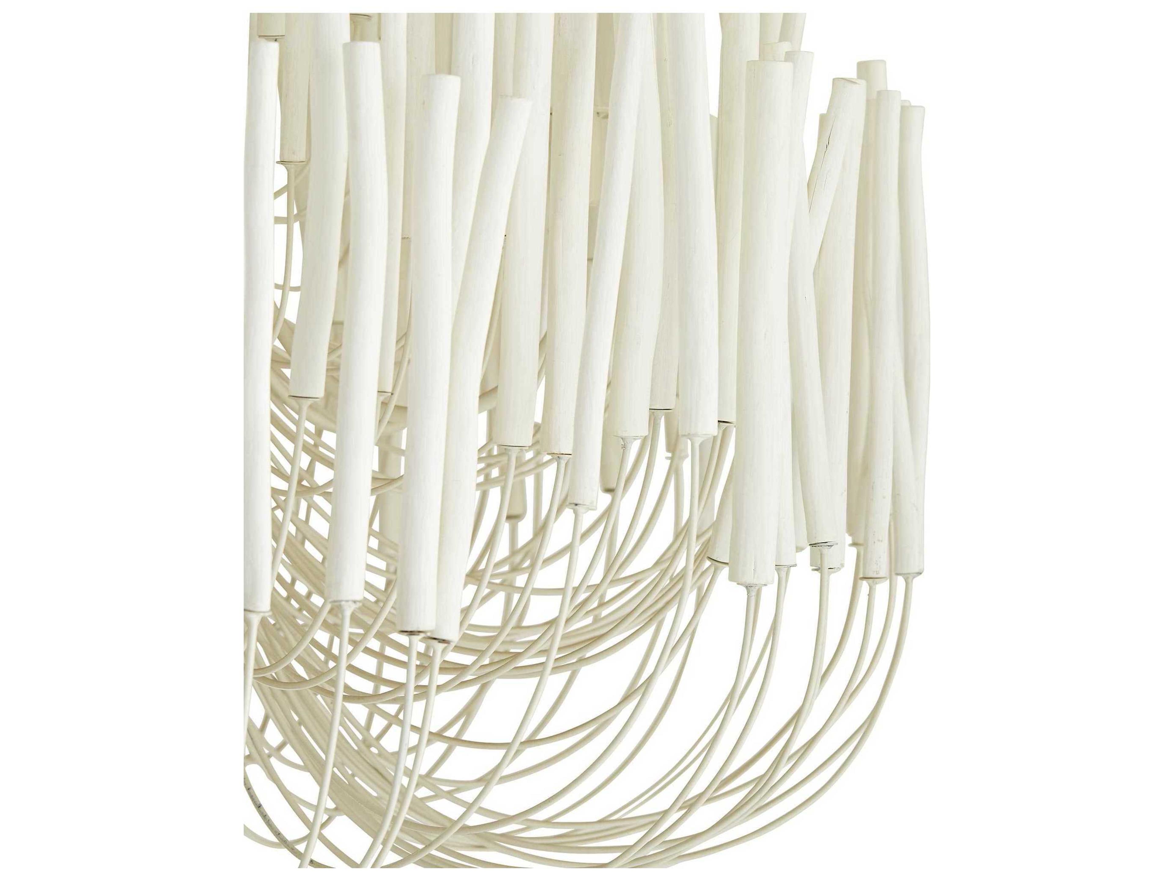 Arteriors Home Tilda 6-Light White Linear Chandelier