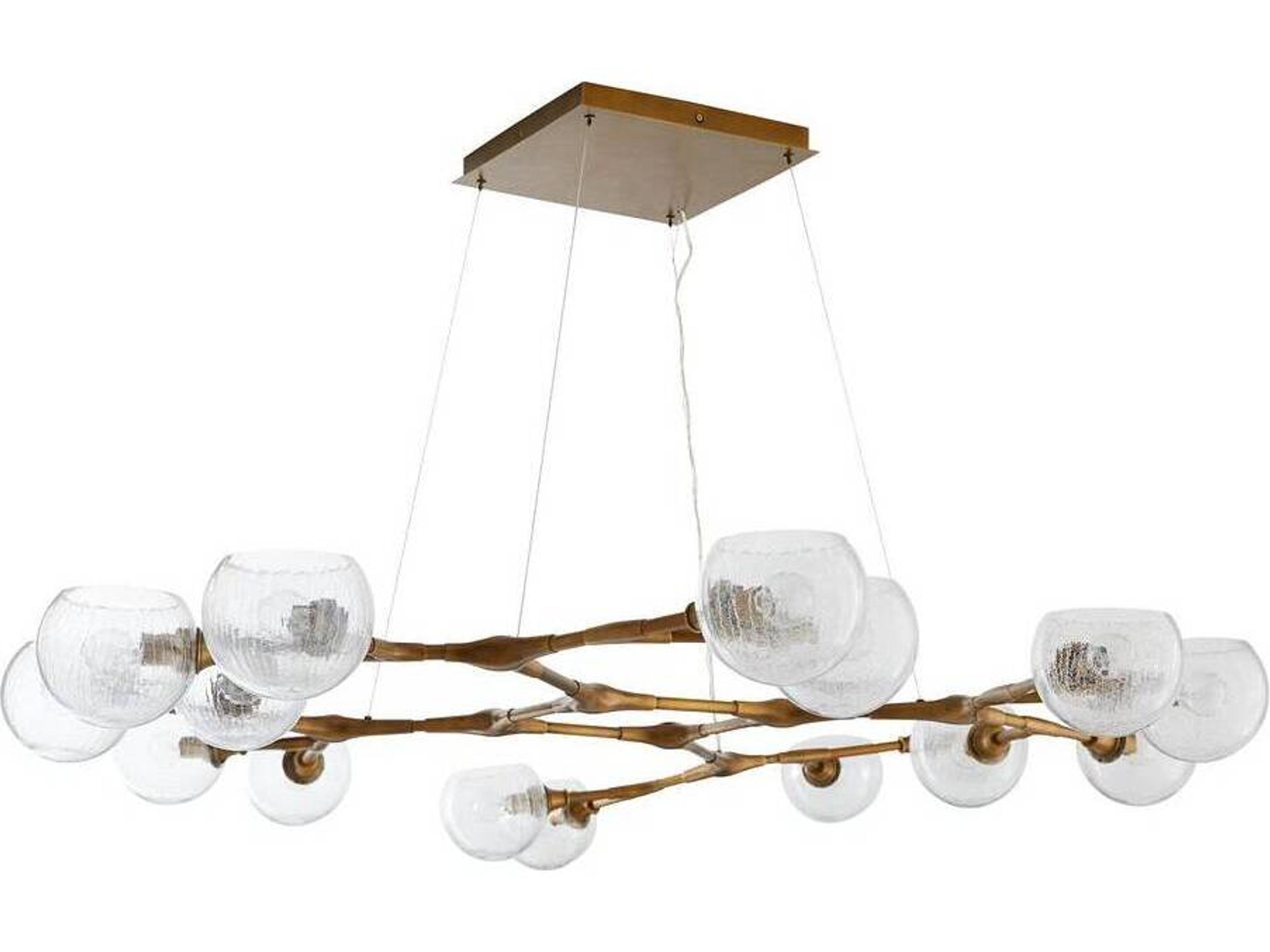 Arteriors Home Mahowald 16-Light Antique Brass Globe Chandelier