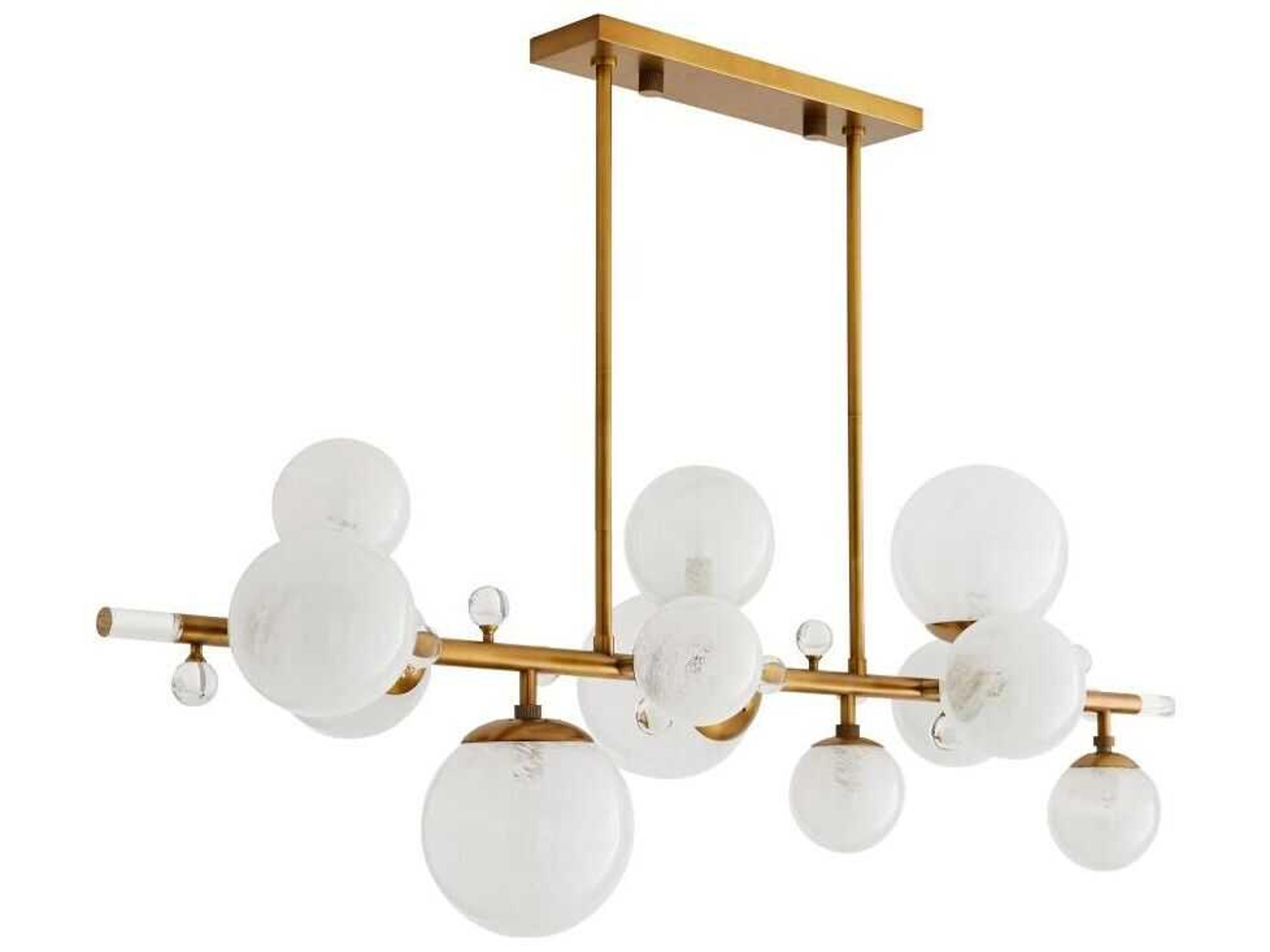Arteriors Home Troon 12-Light Antique Brass Globe Island Pendant