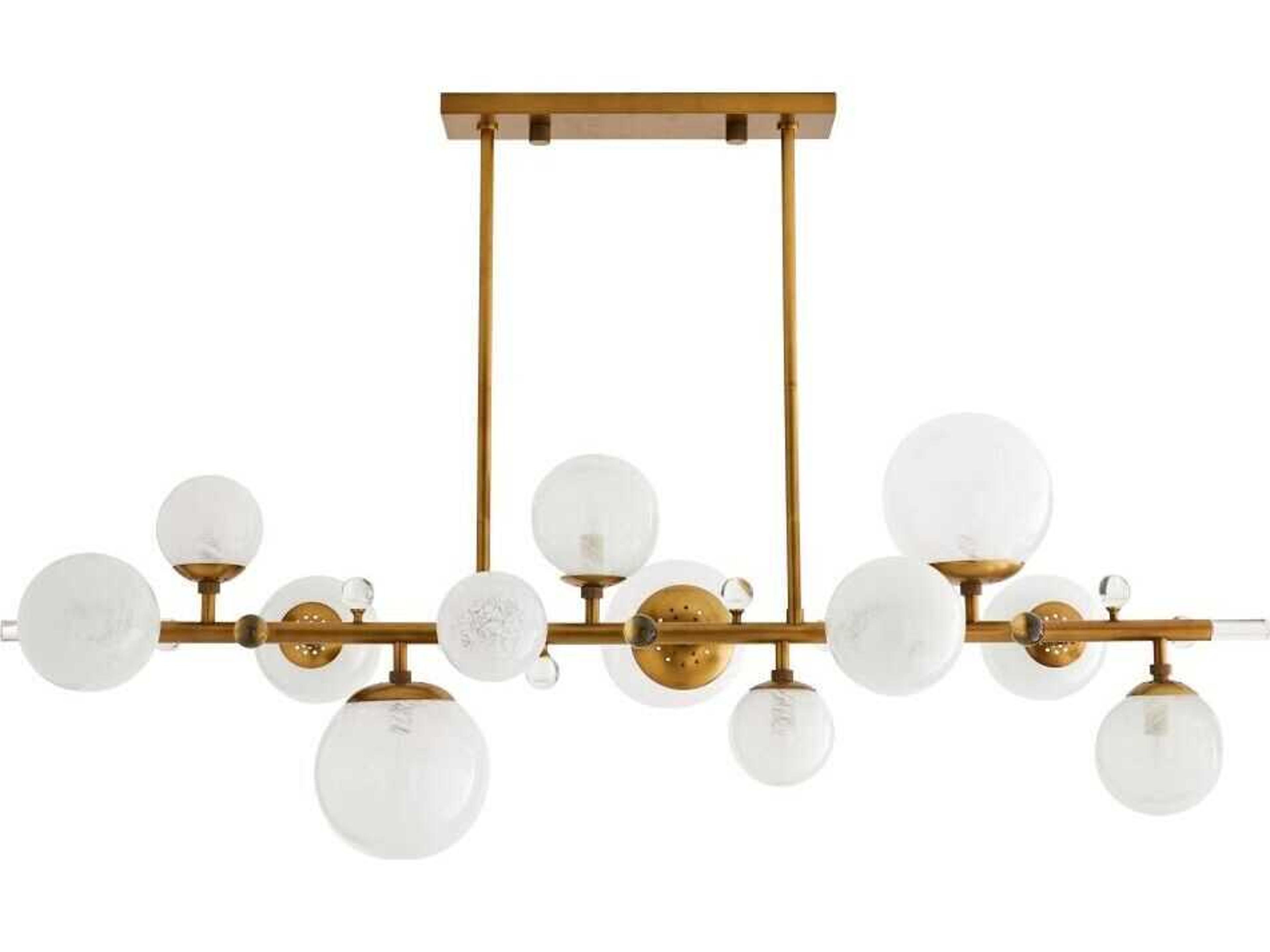 Arteriors Home Troon 12-Light Antique Brass Globe Island Pendant
