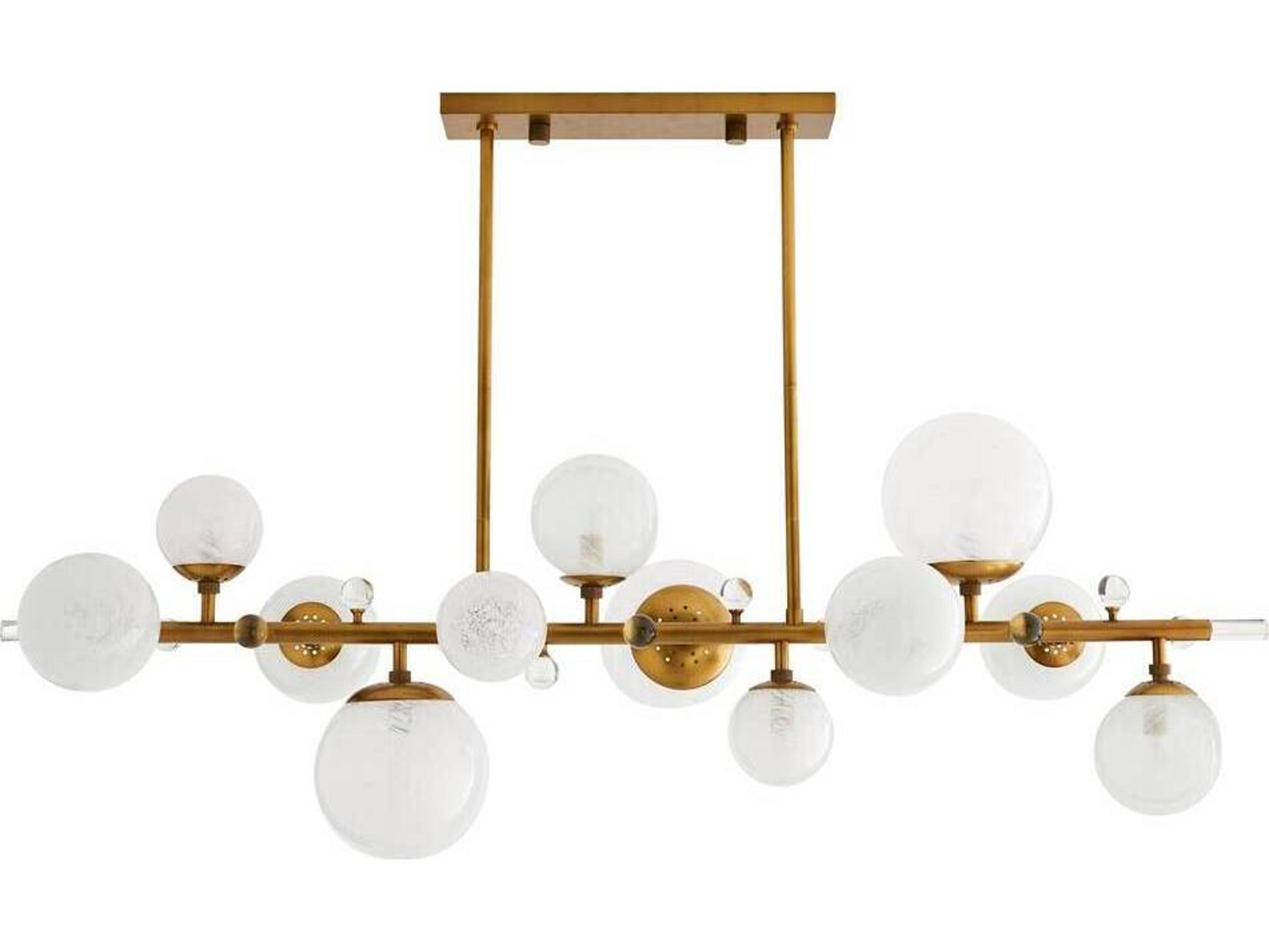 Arteriors Home Troon 12-Light Antique Brass Globe Island Pendant