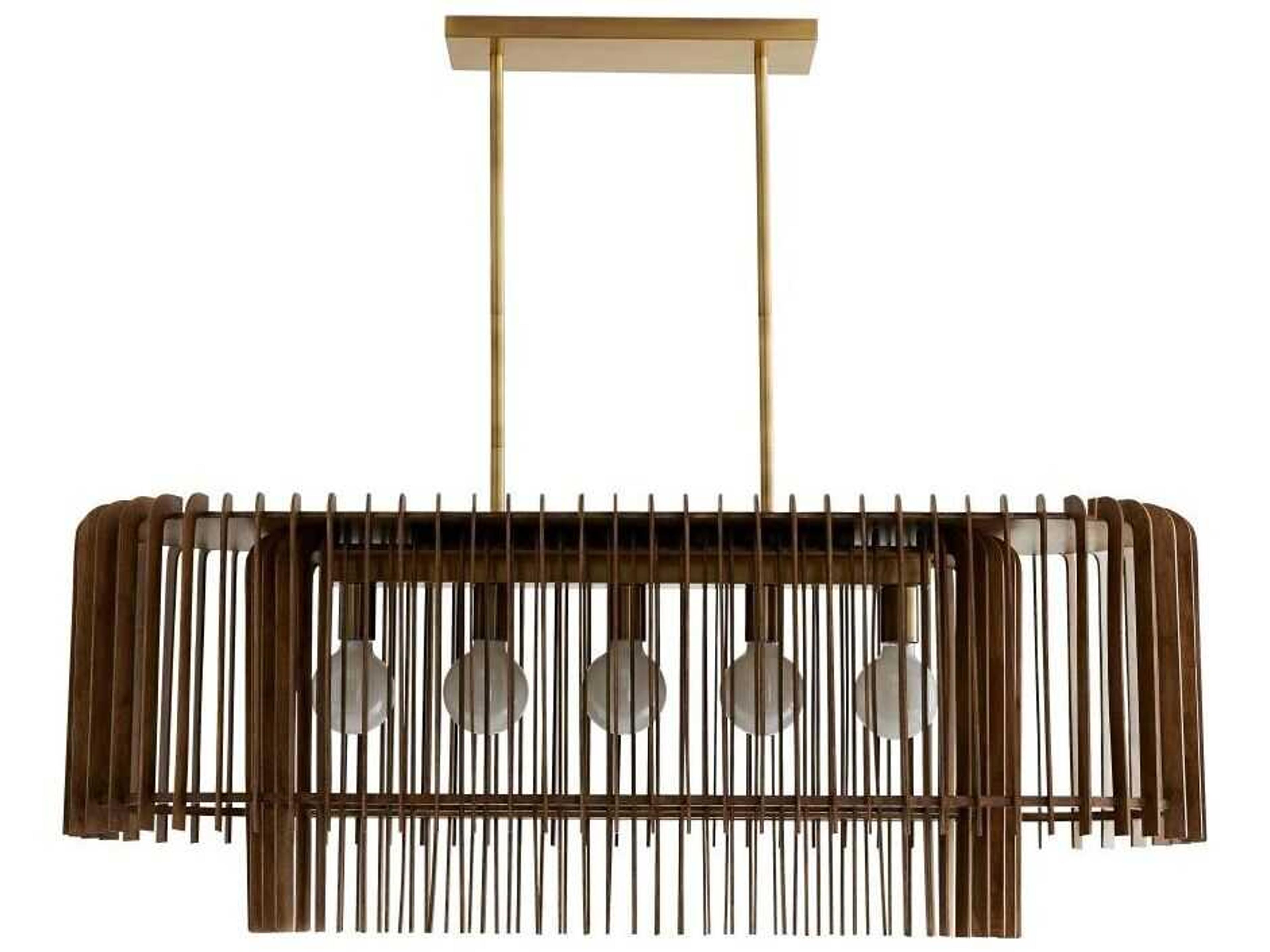 Arteriors Home Valencia 5-Light Antique Brass Brown Island Pendant