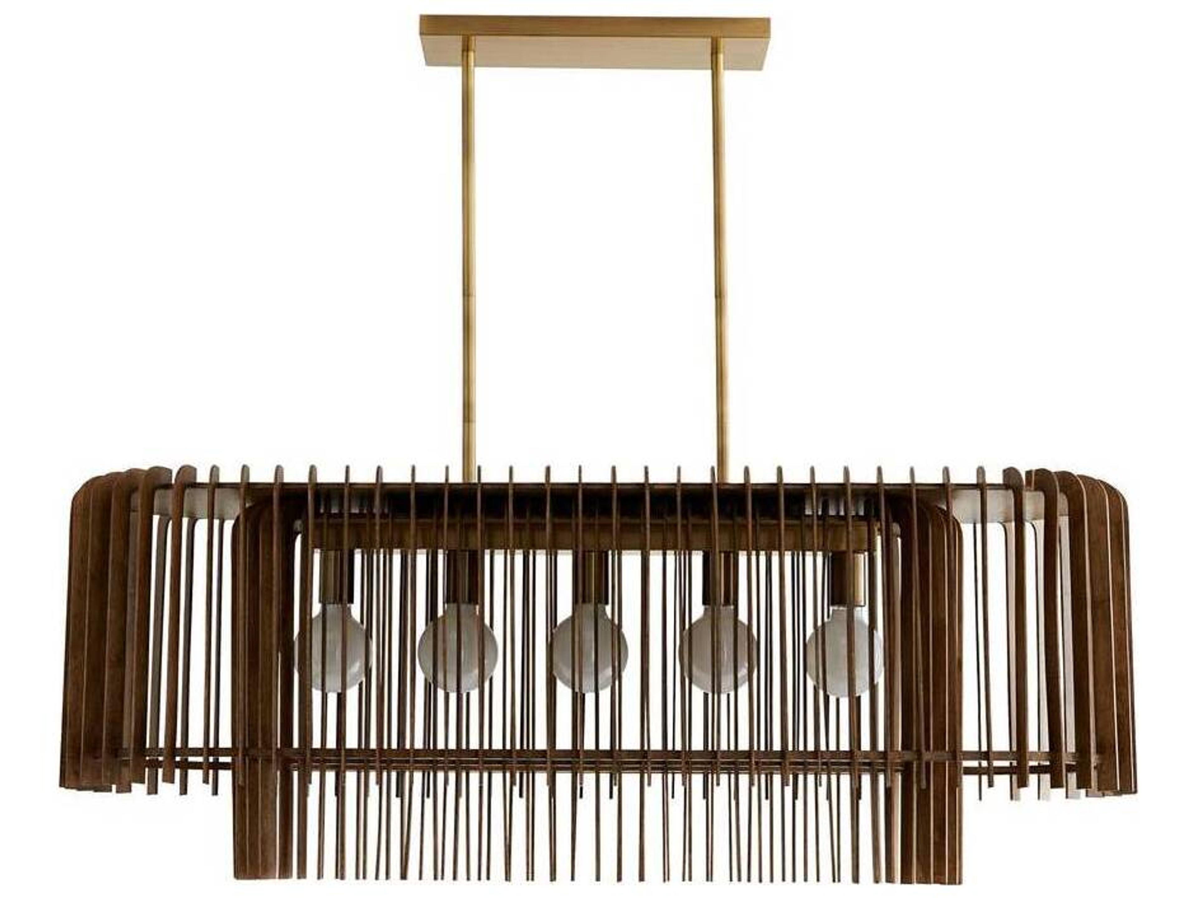 Arteriors Home Valencia 5-Light Antique Brass Brown Island Pendant