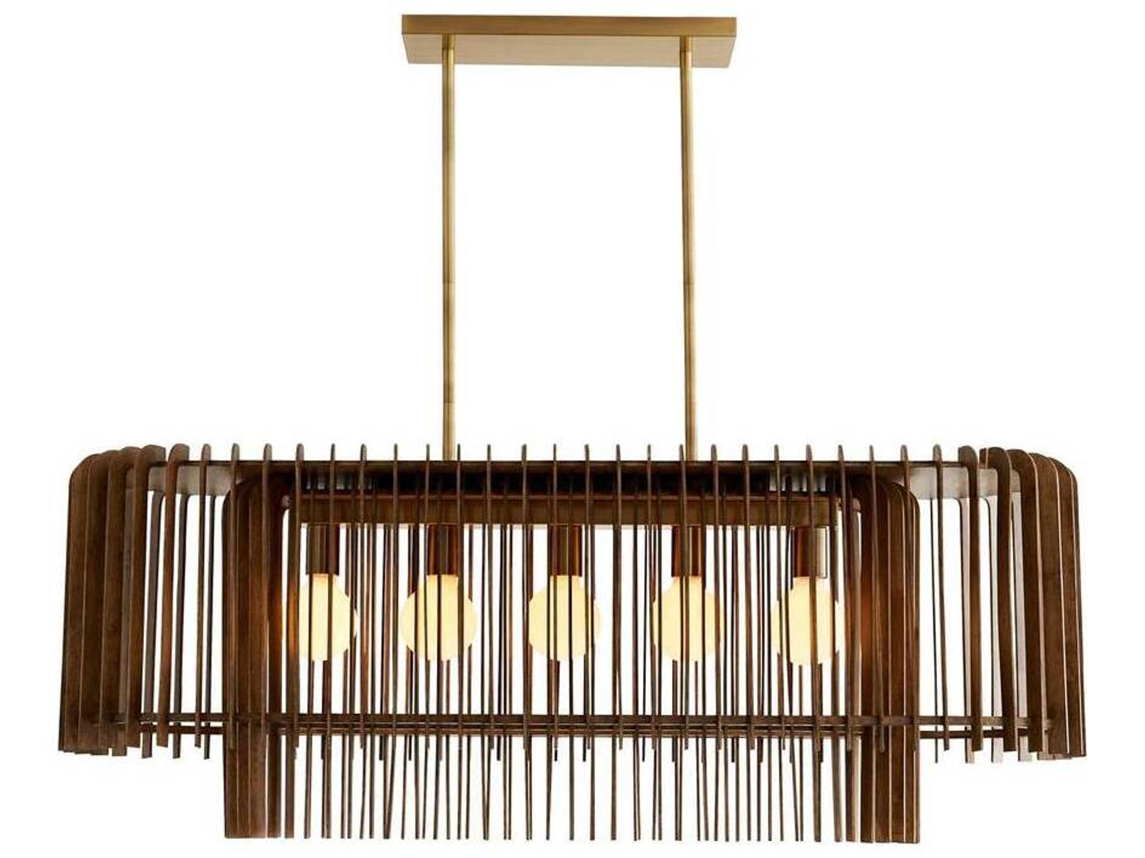 Arteriors Home Valencia 5-Light Antique Brass Brown Island Pendant