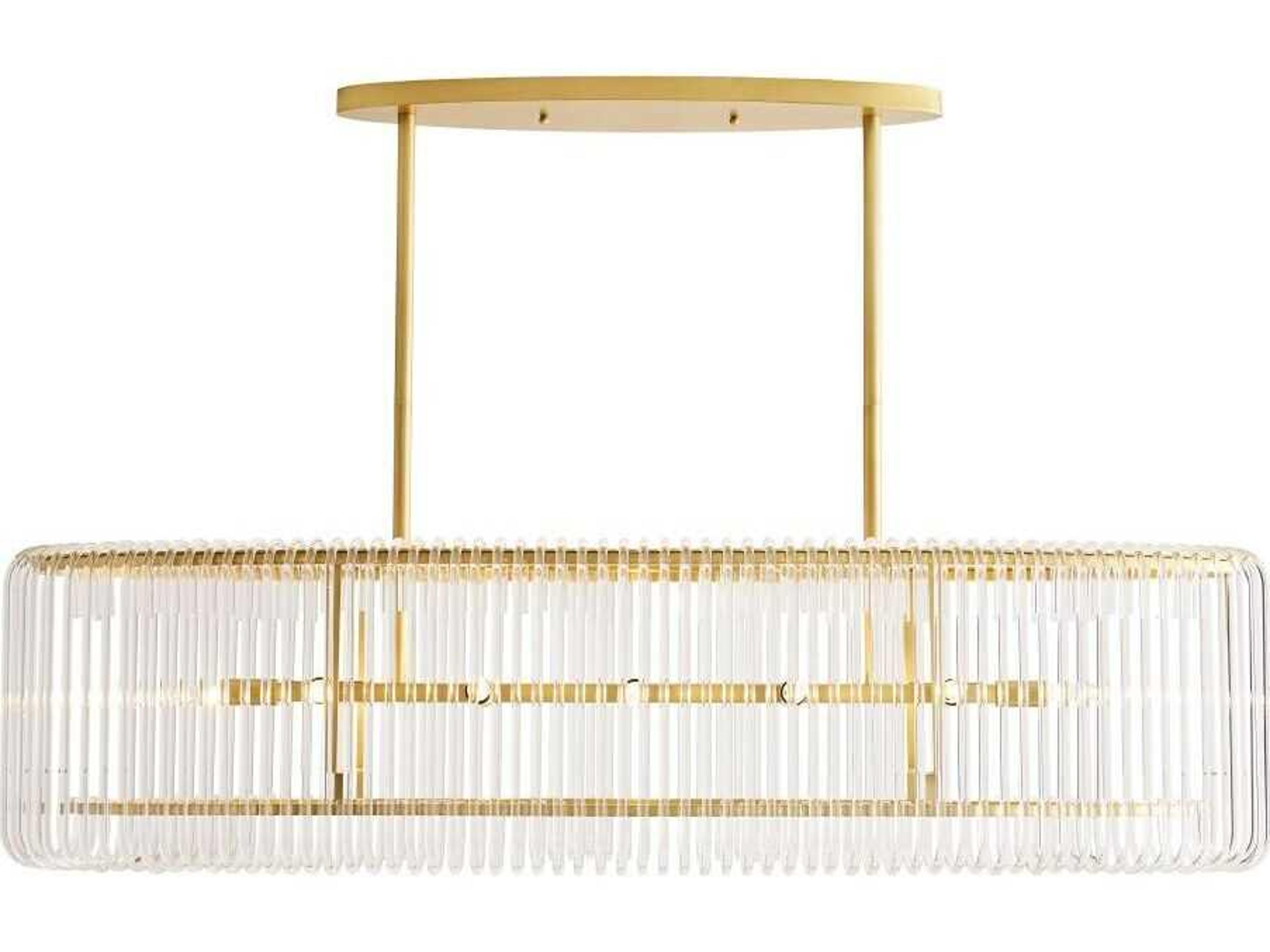 Chandler Linear Chandelier Antique Brass