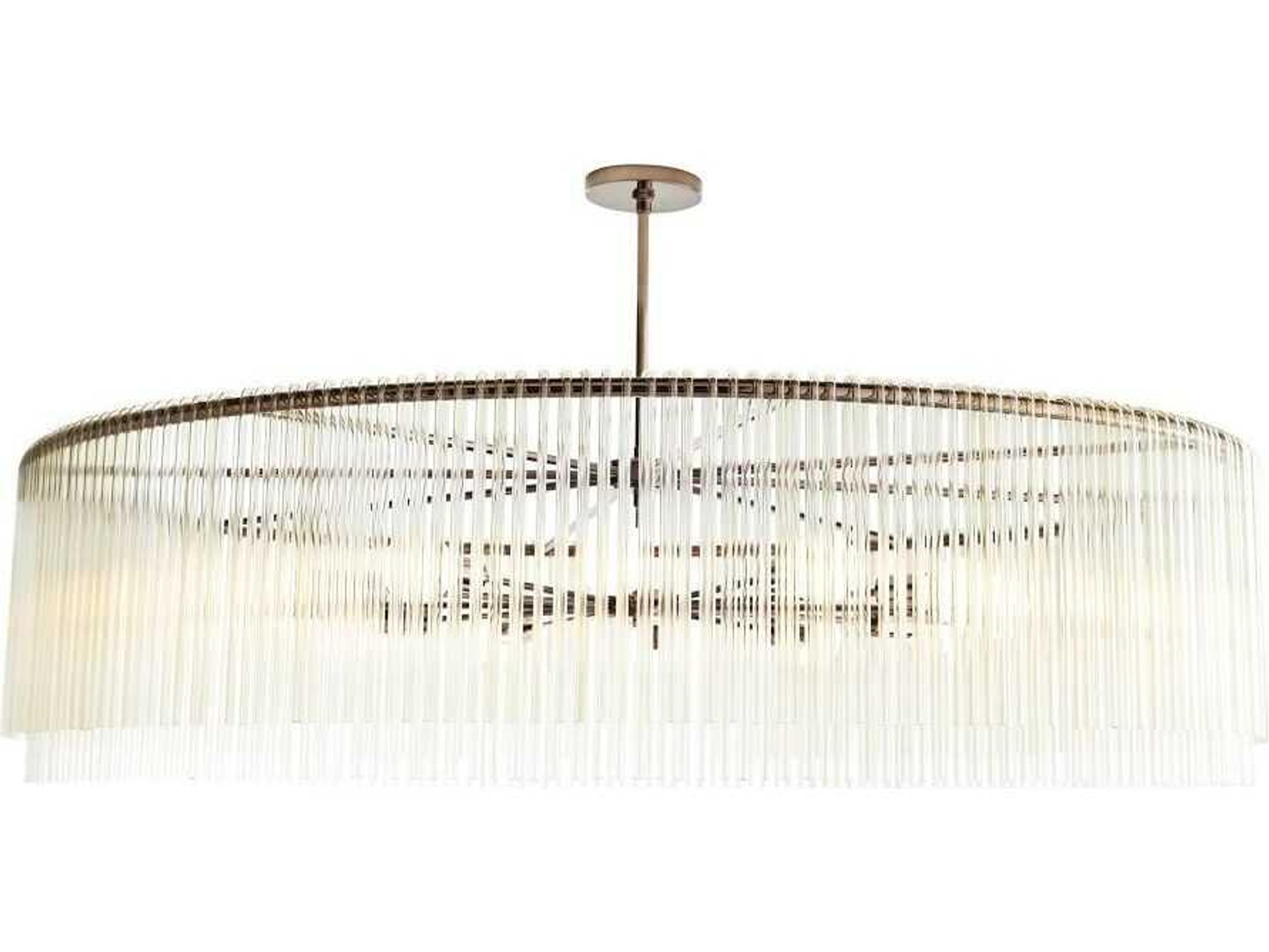 Large Chandelier Royalton Smoke Glass Brown Nickel