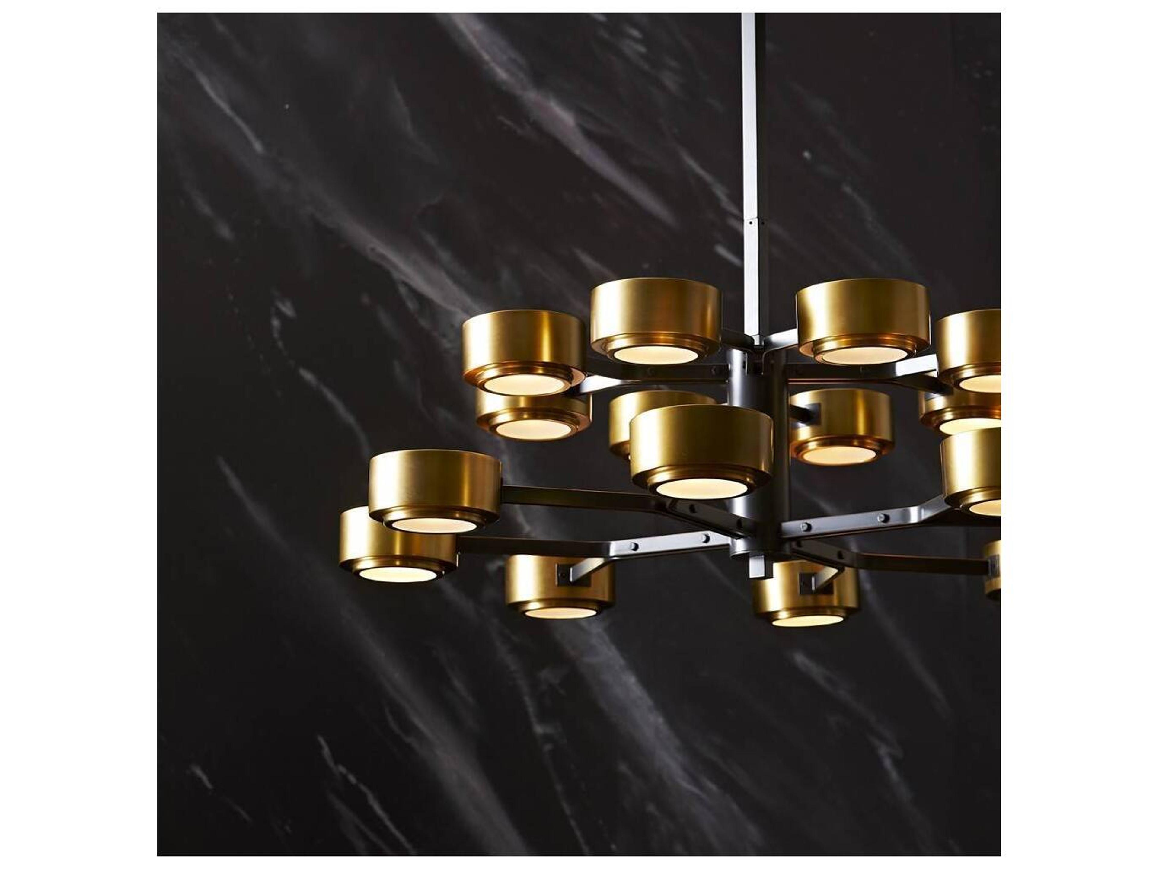 Arteriors Home Jalen 16-Light Bronze Vintage Brass Tiered Chandelier