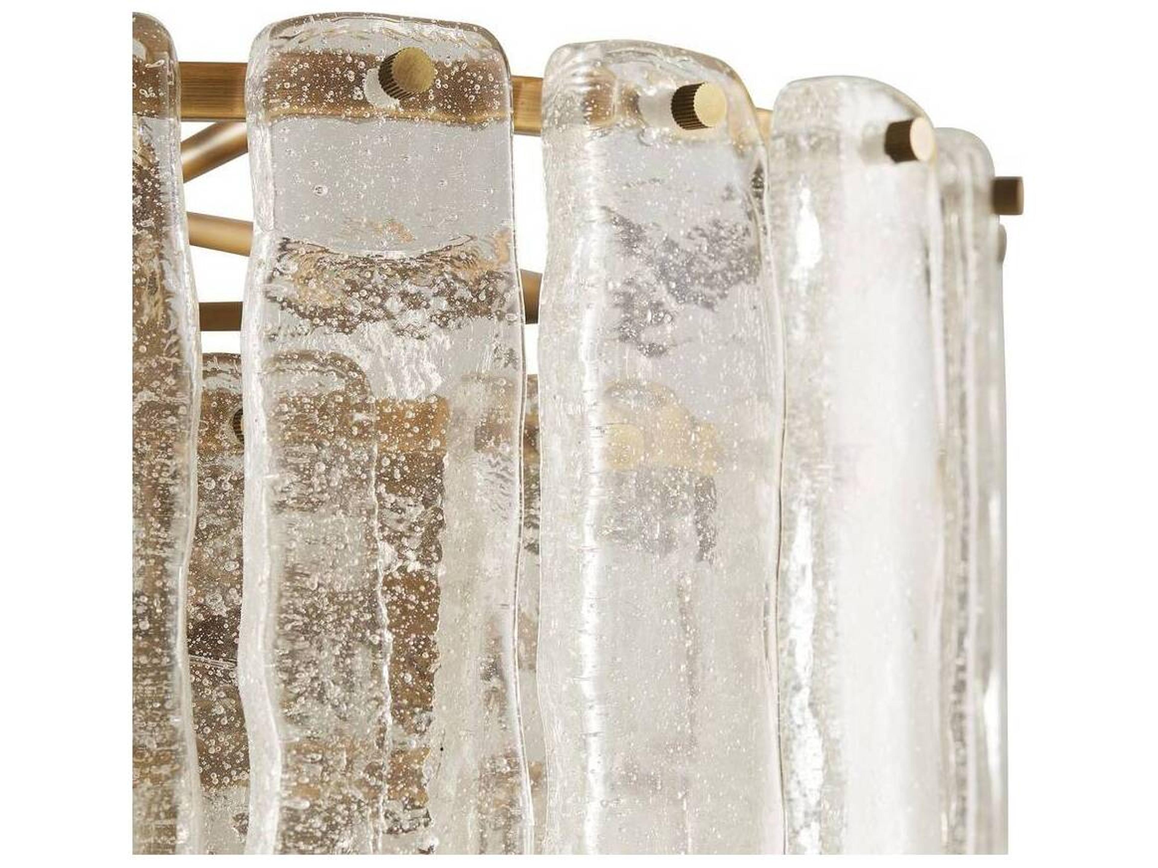 Arteriors Home Larie 3-Light Antique Brass Clear Pendant