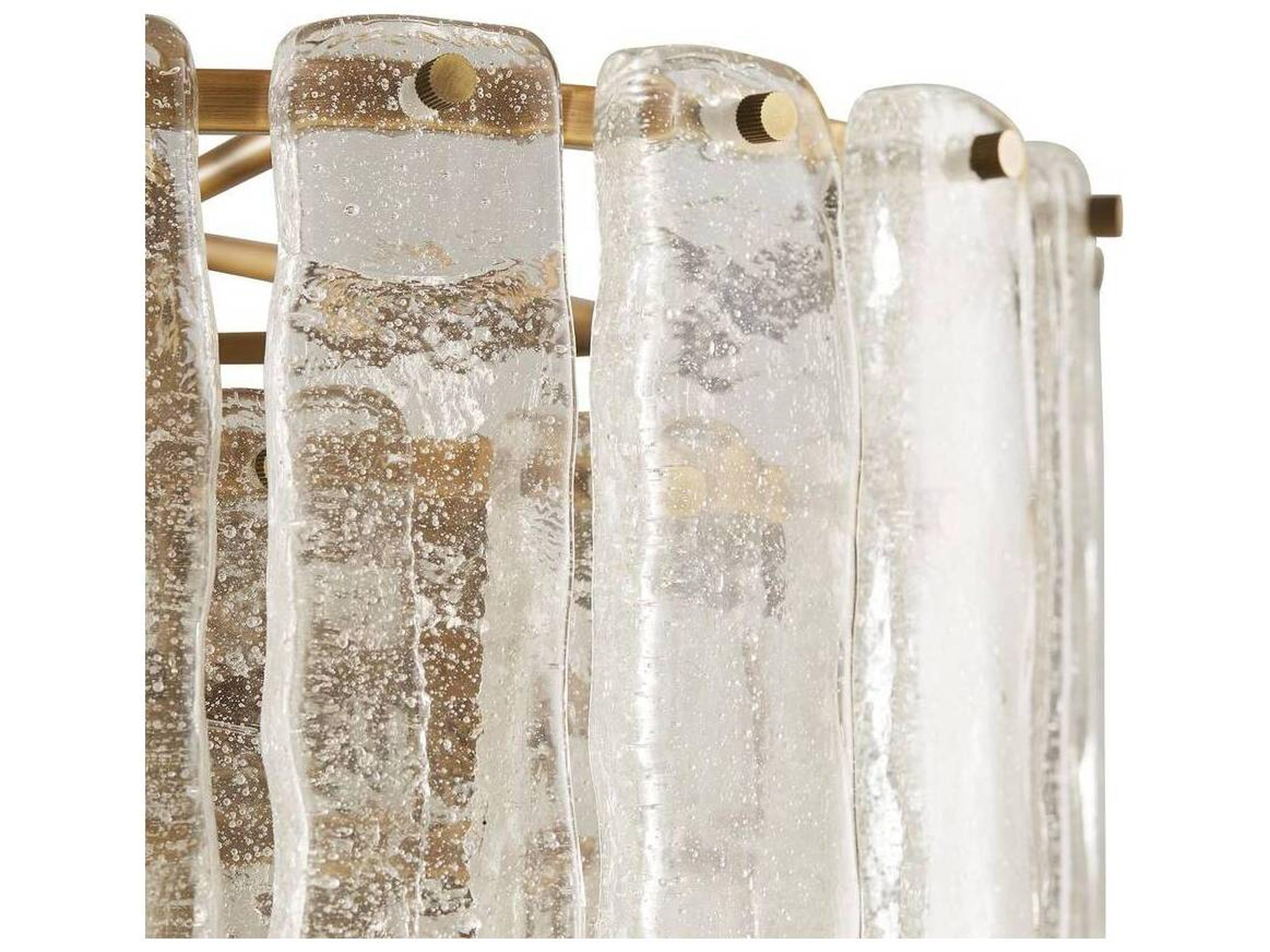 Arteriors Home Larie 3-Light Antique Brass Clear Pendant