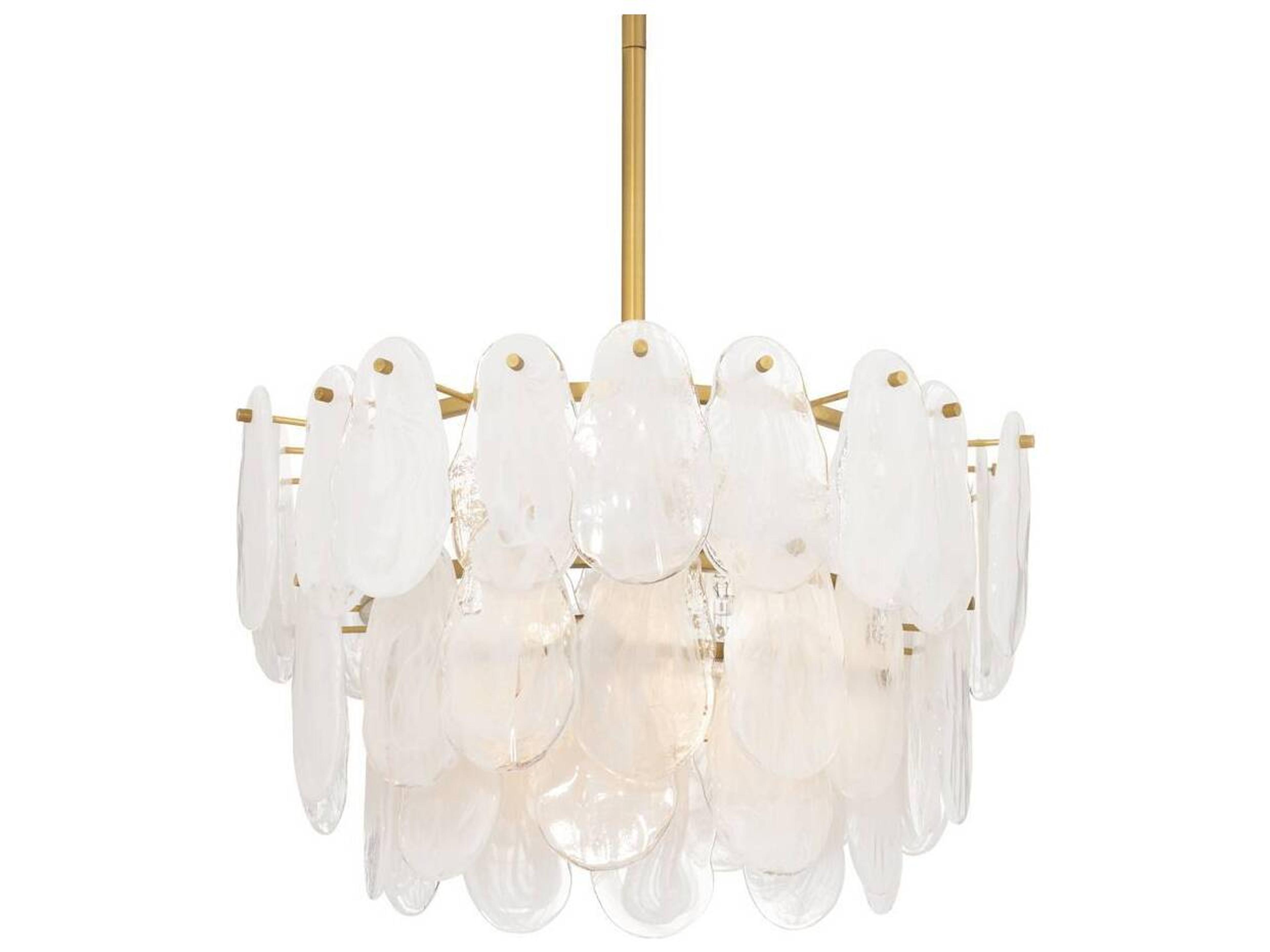 Arteriors Home Leon 3-Light Antique Brass Drum Tiered Pendant