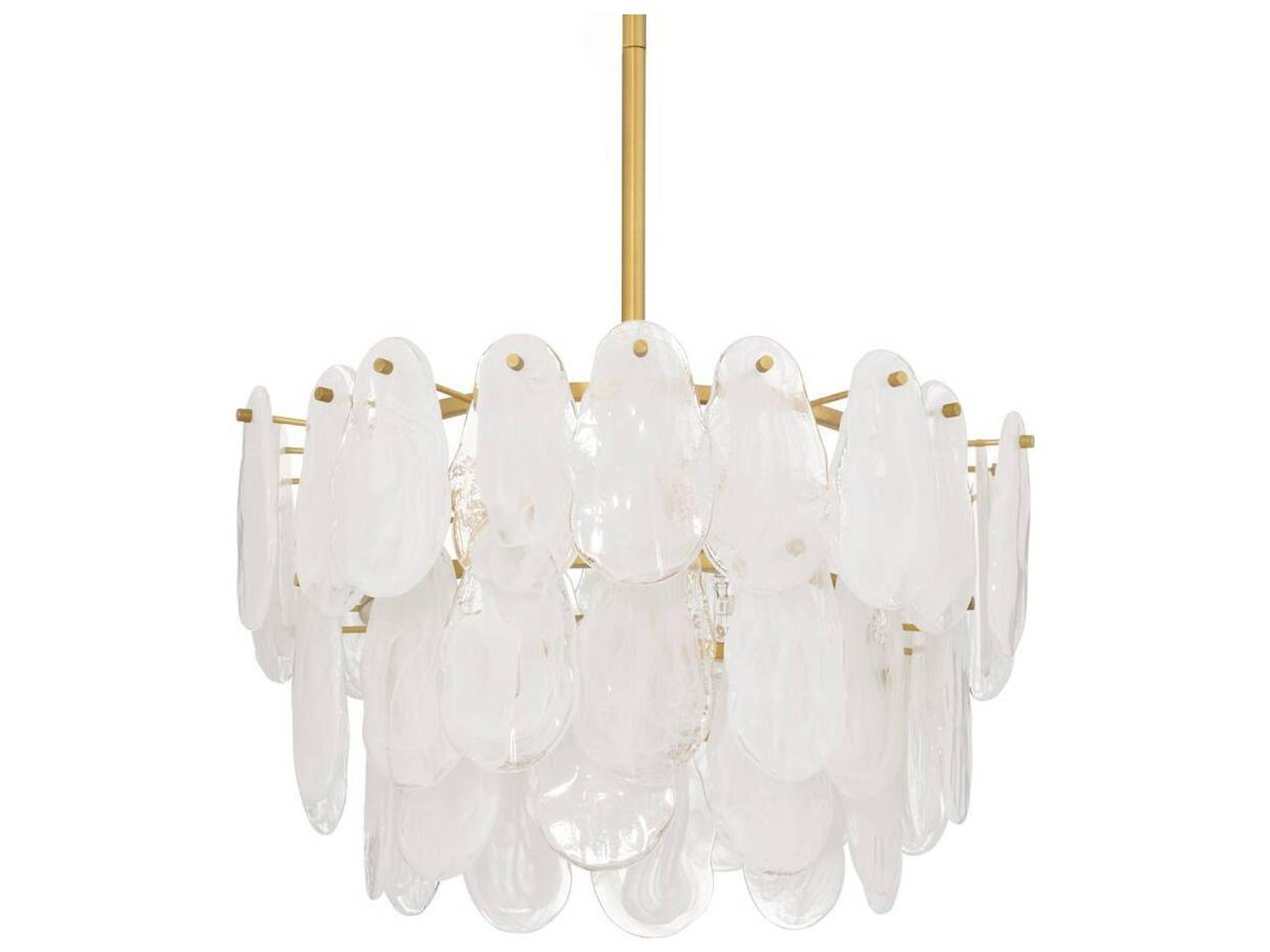 Arteriors Home Leon 3-Light Antique Brass Drum Tiered Pendant