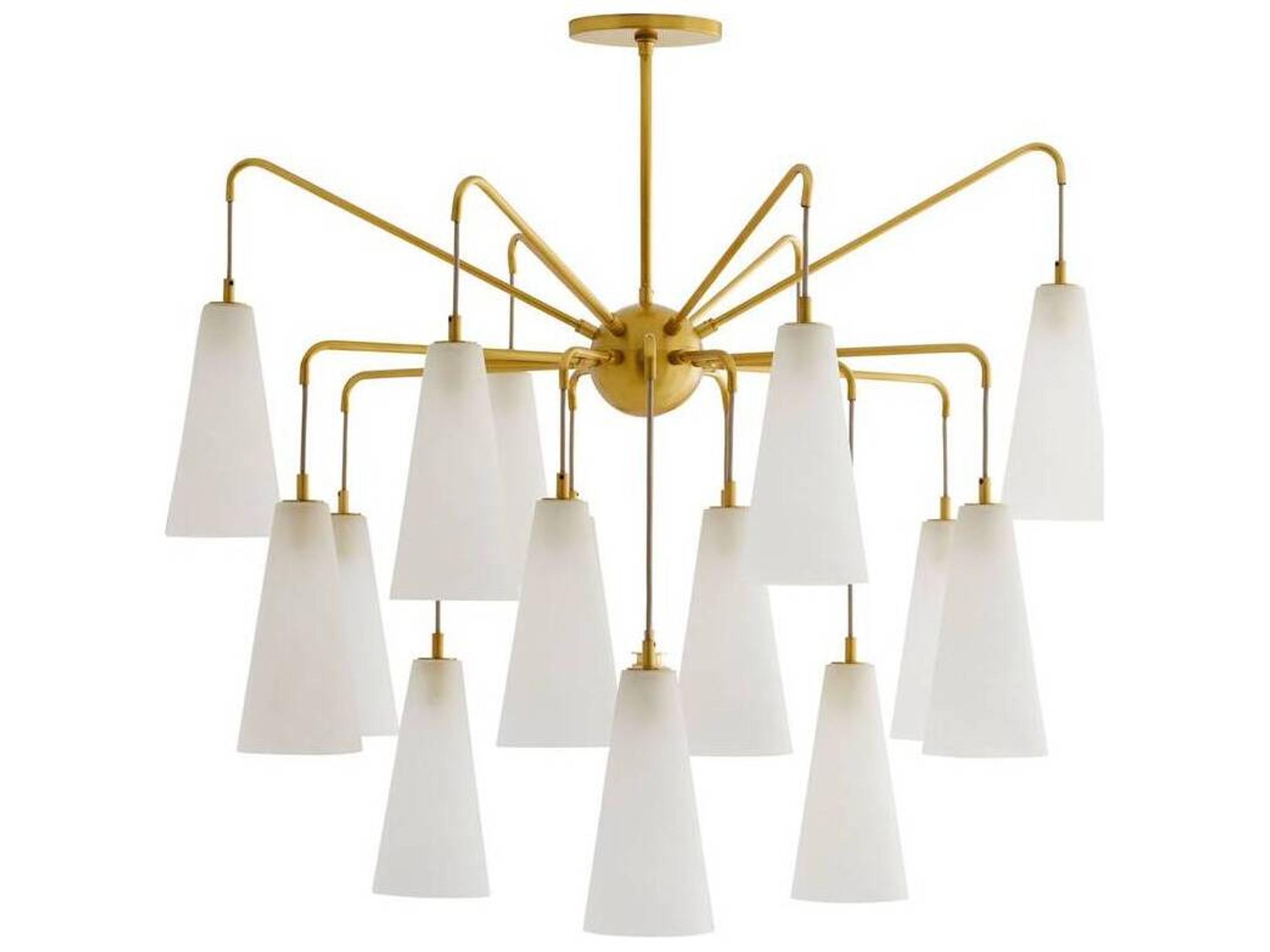 Arteriors Home Mika 18-Light Antique Brass Chandelier
