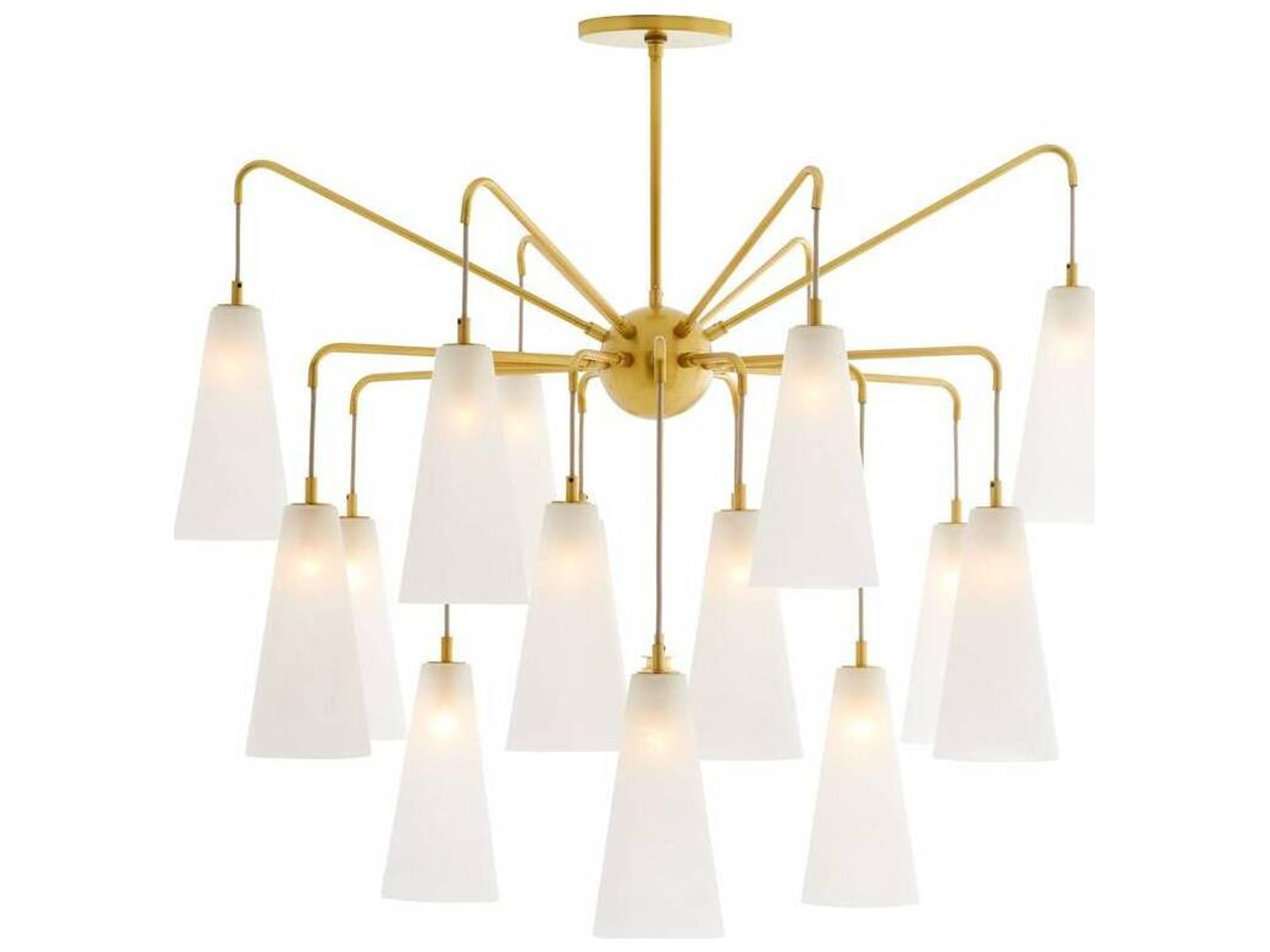 Arteriors Home Mika 18-Light Antique Brass Chandelier