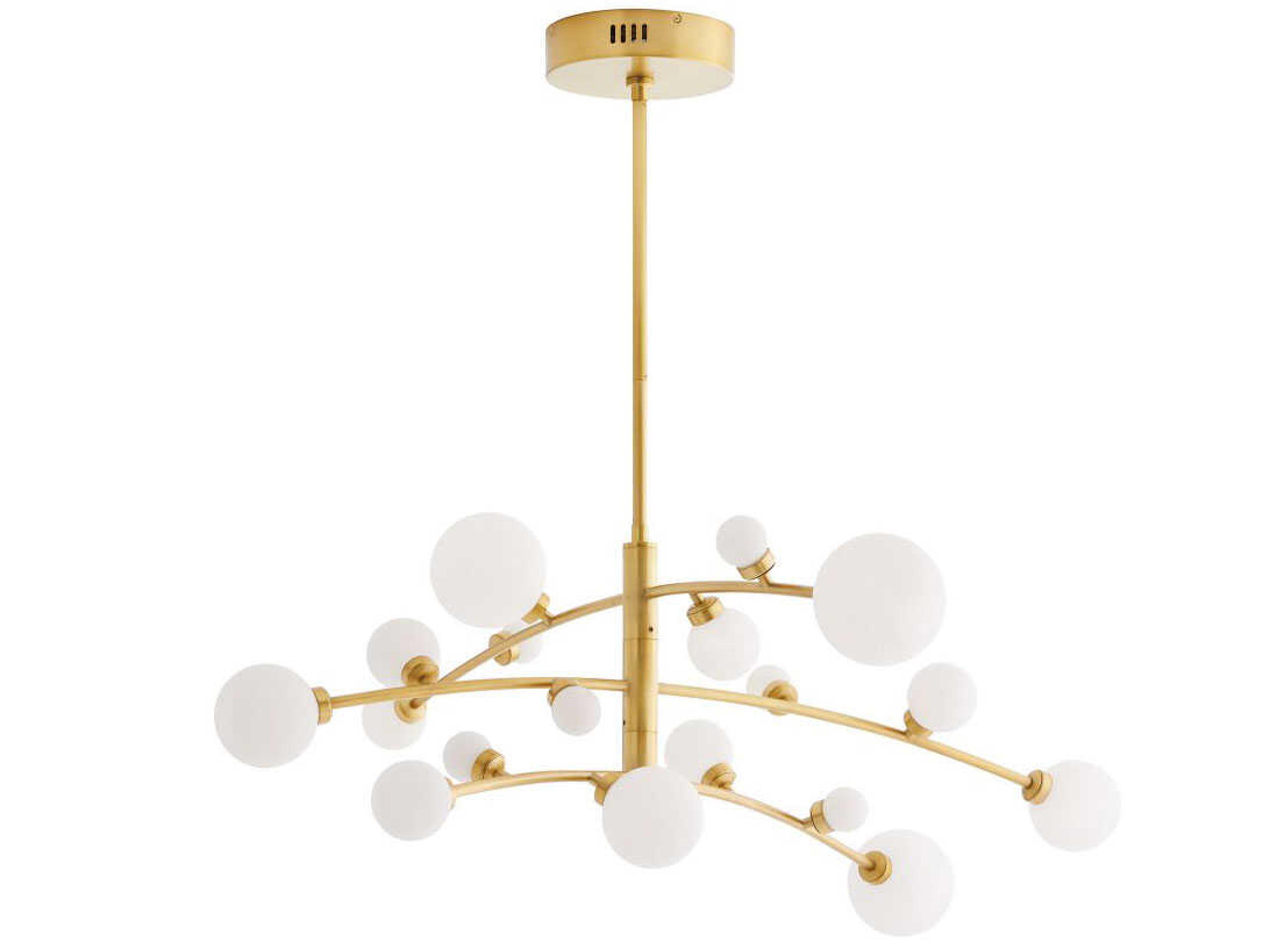 Arteriors Home Maser 18-Light Antique Brass Linear Island Pendant