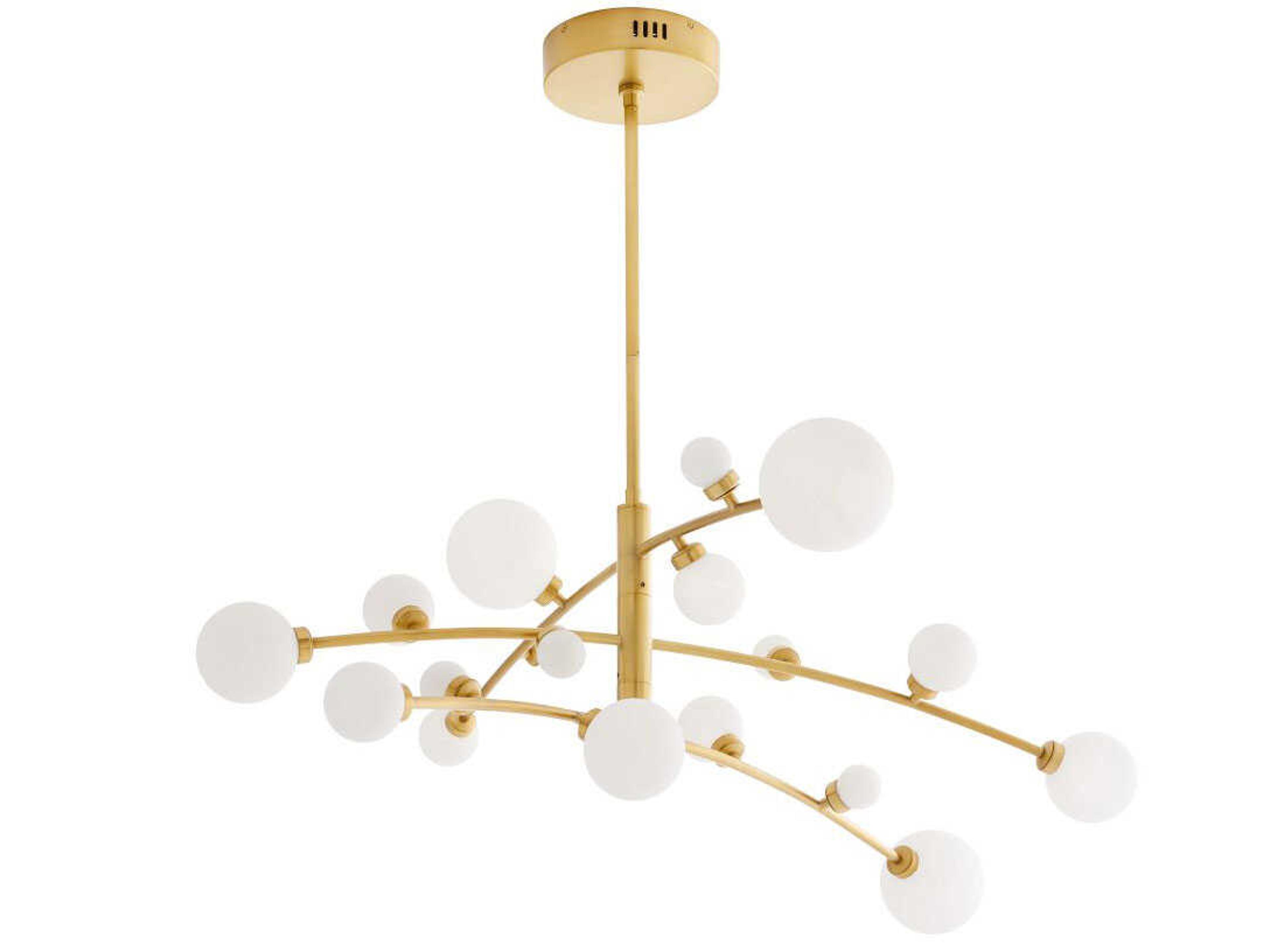 Arteriors Home Maser 18-Light Antique Brass Linear Island Pendant