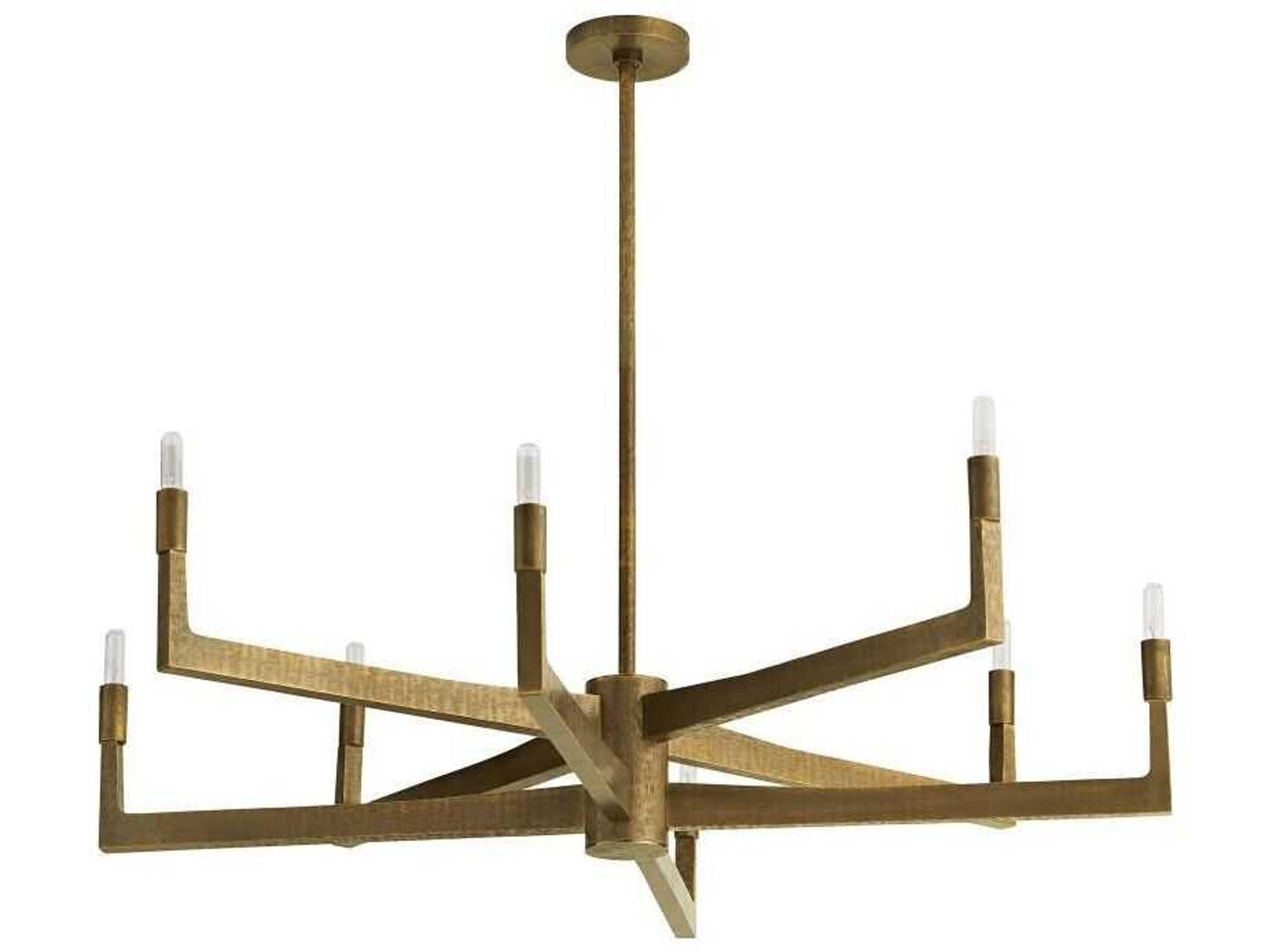 Arteriors Home Griff 8-Light Antique Brass Candelabra Chandelier