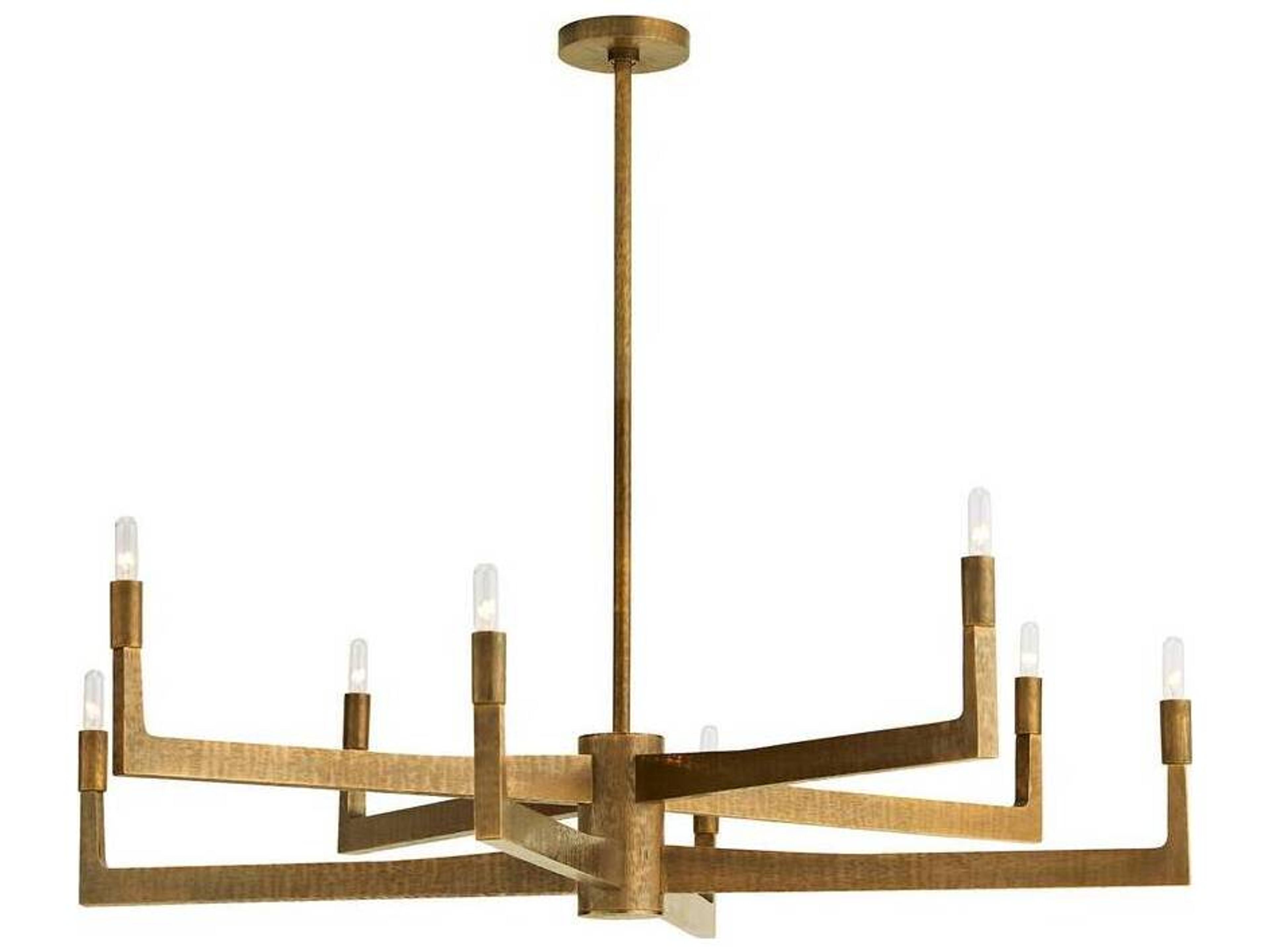 Arteriors Home Griff 8-Light Antique Brass Candelabra Chandelier
