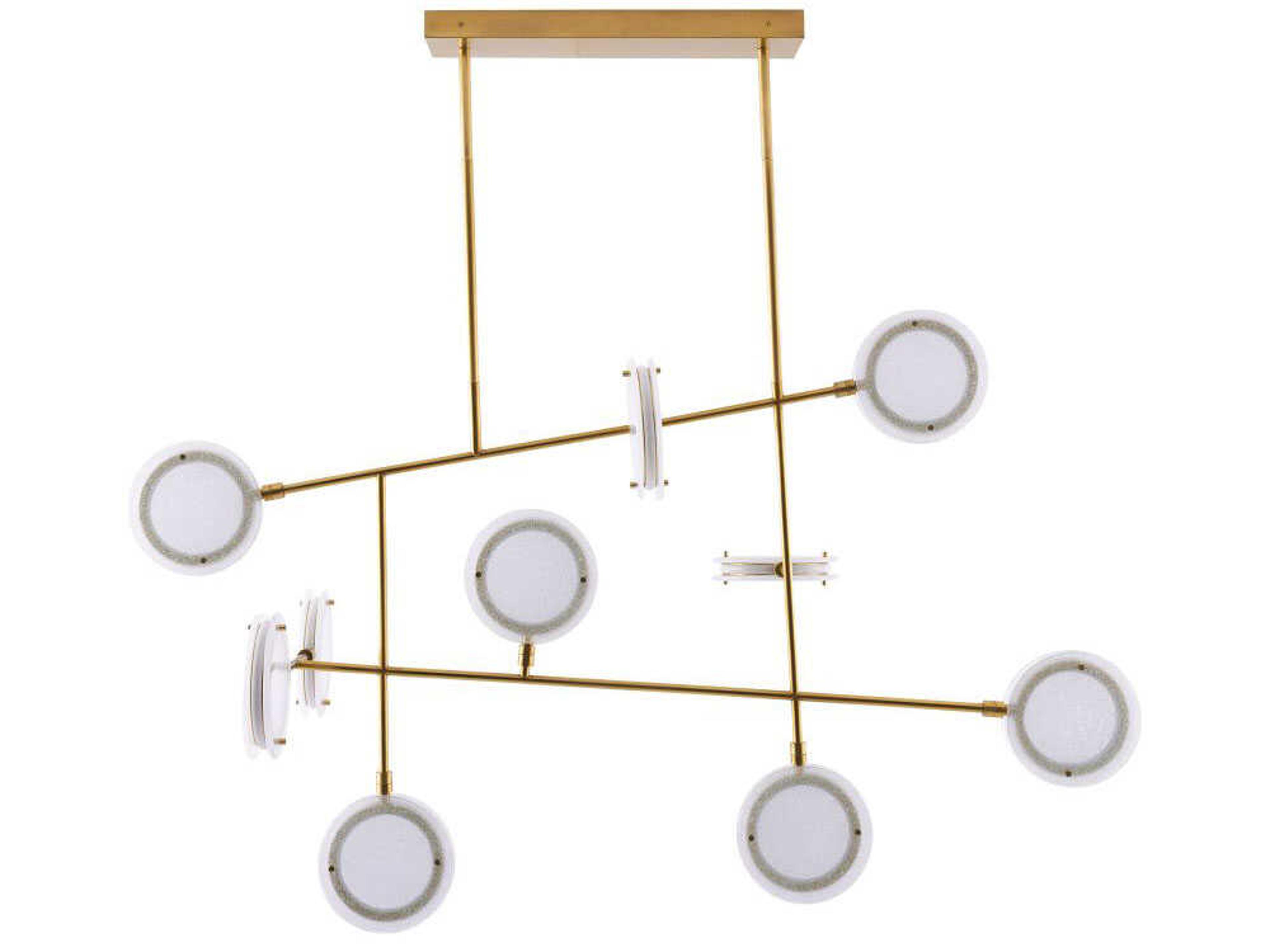 Arteriors Home Meridian 10-Light Antique Brass Linear Round Island Pendant