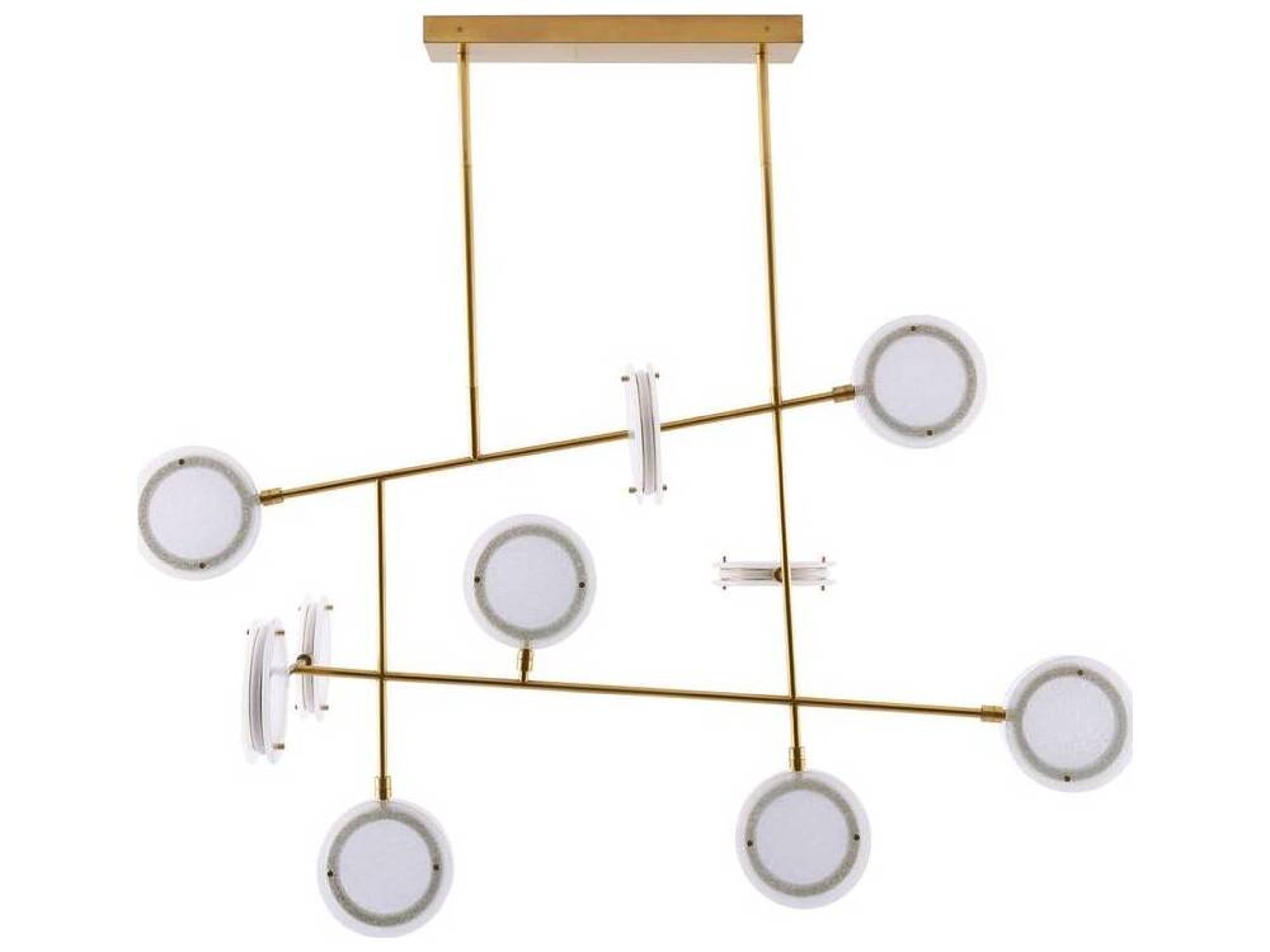 Arteriors Home Meridian 10-Light Antique Brass Linear Round Island Pendant