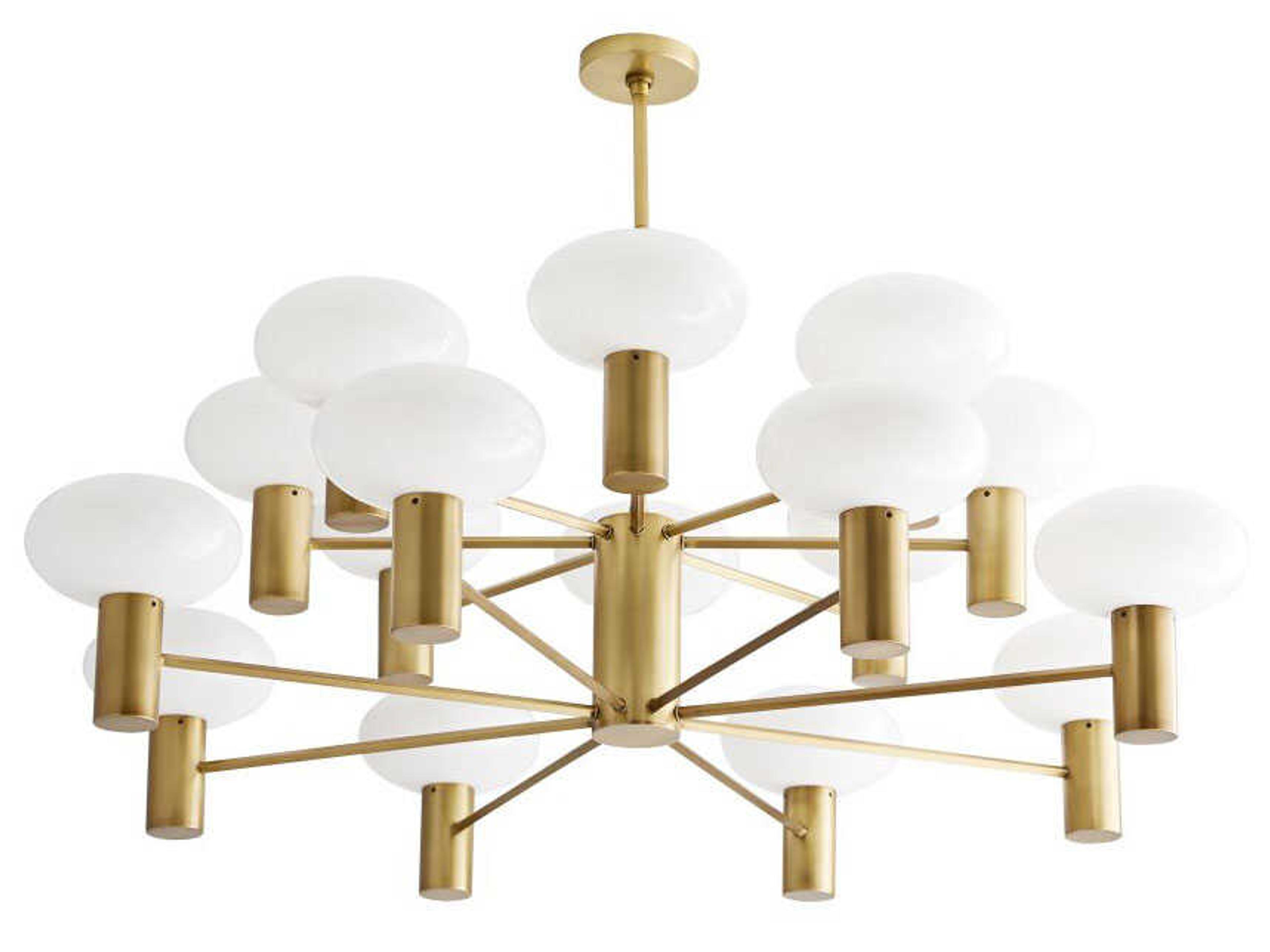 Arteriors Home Bentley 16-Light Antique Brass Globe Tiered Chandelier