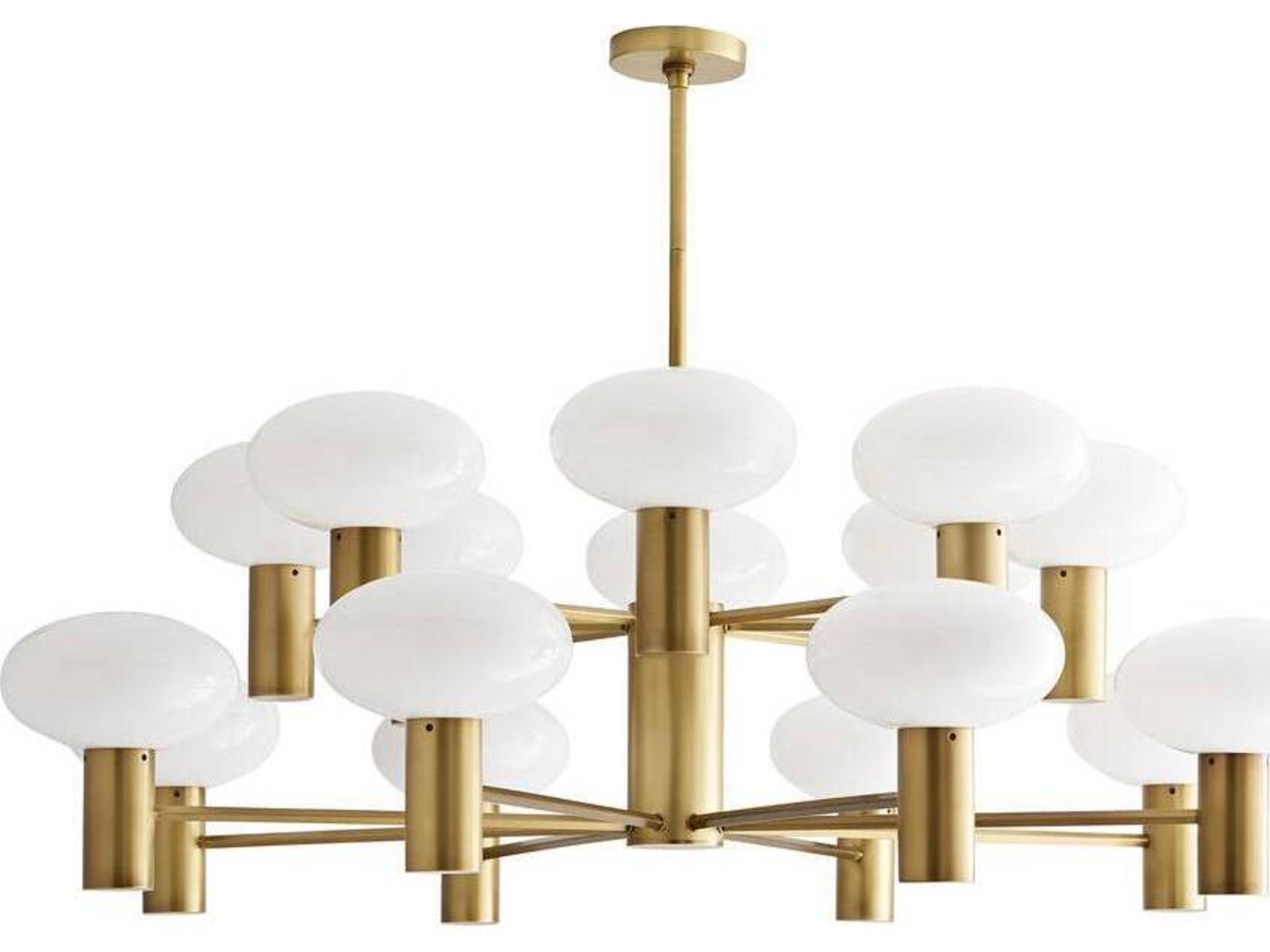 Arteriors Home Bentley 16-Light Antique Brass Globe Tiered Chandelier