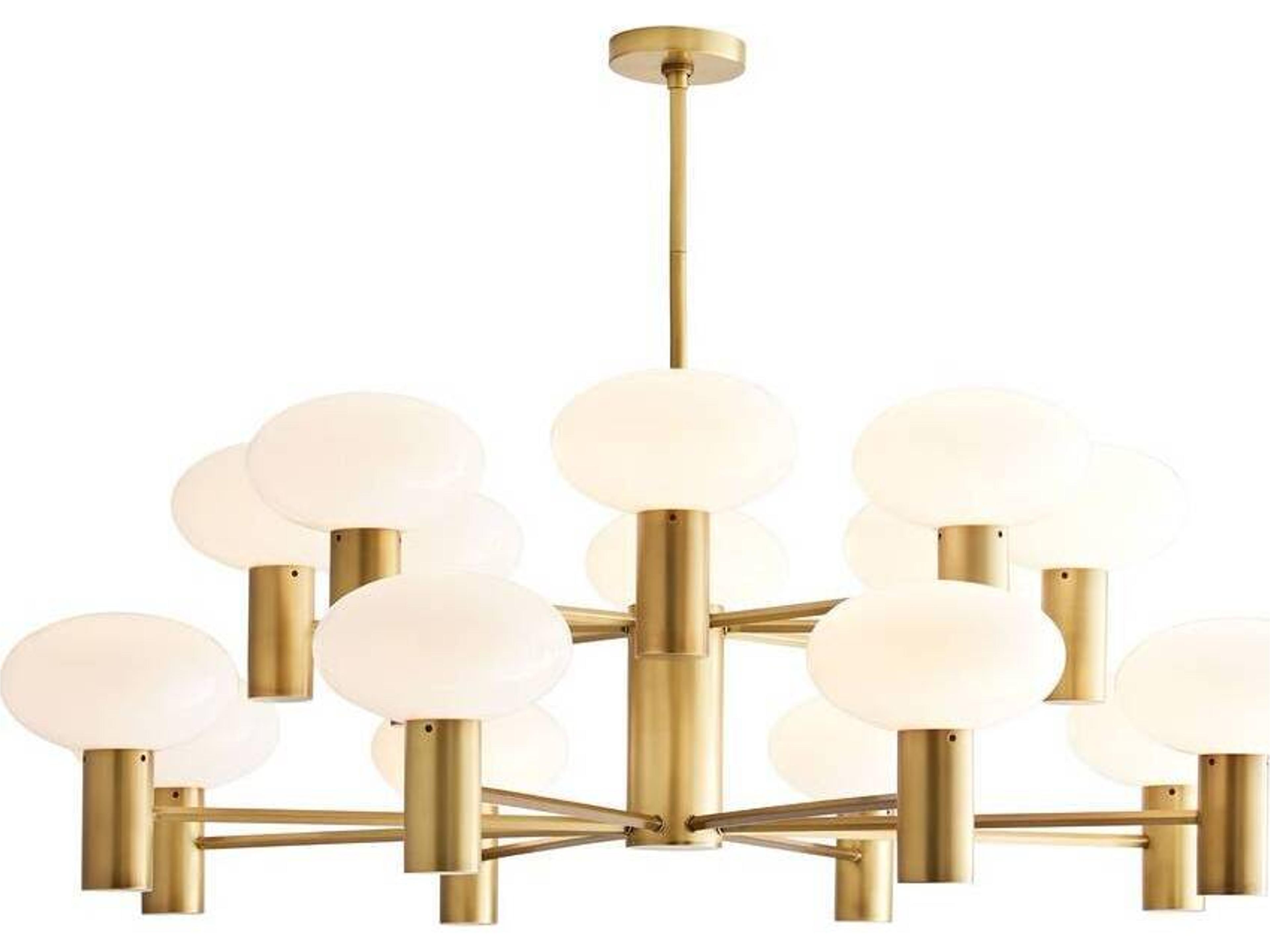 Arteriors Home Bentley 16-Light Antique Brass Globe Tiered Chandelier