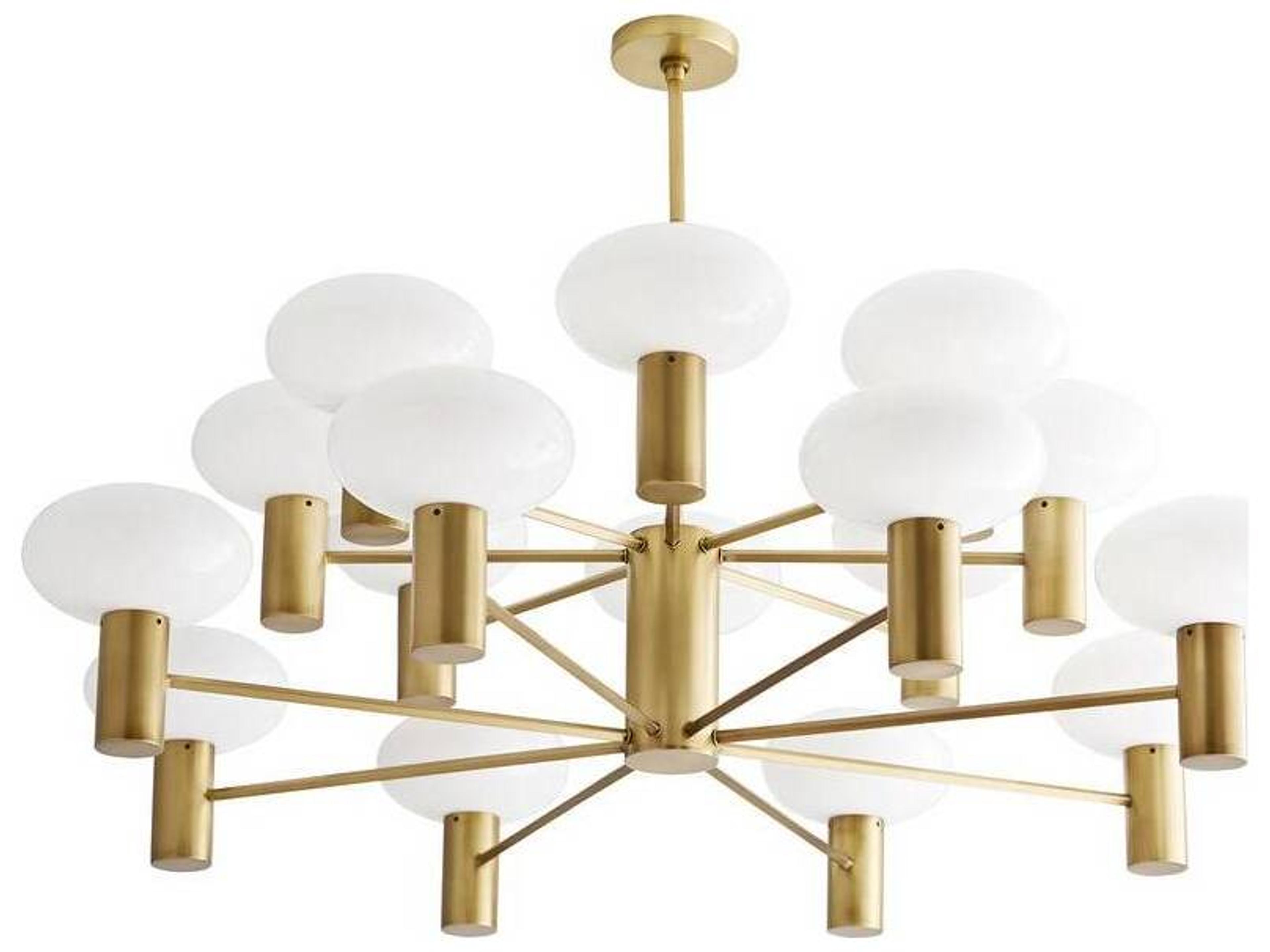 Arteriors Home Bentley 16-Light Antique Brass Globe Tiered Chandelier