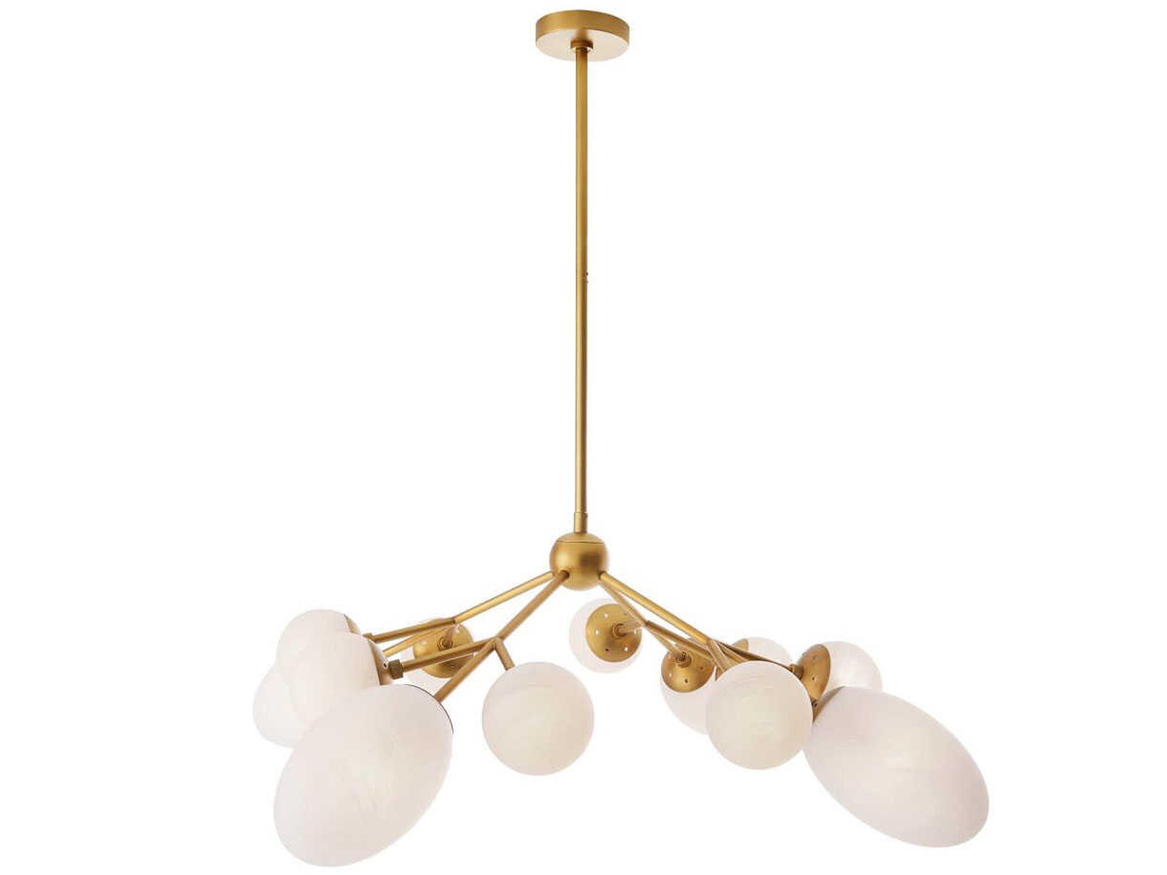 Arteriors Home Panella 12-Light Brushed Brass Chandelier