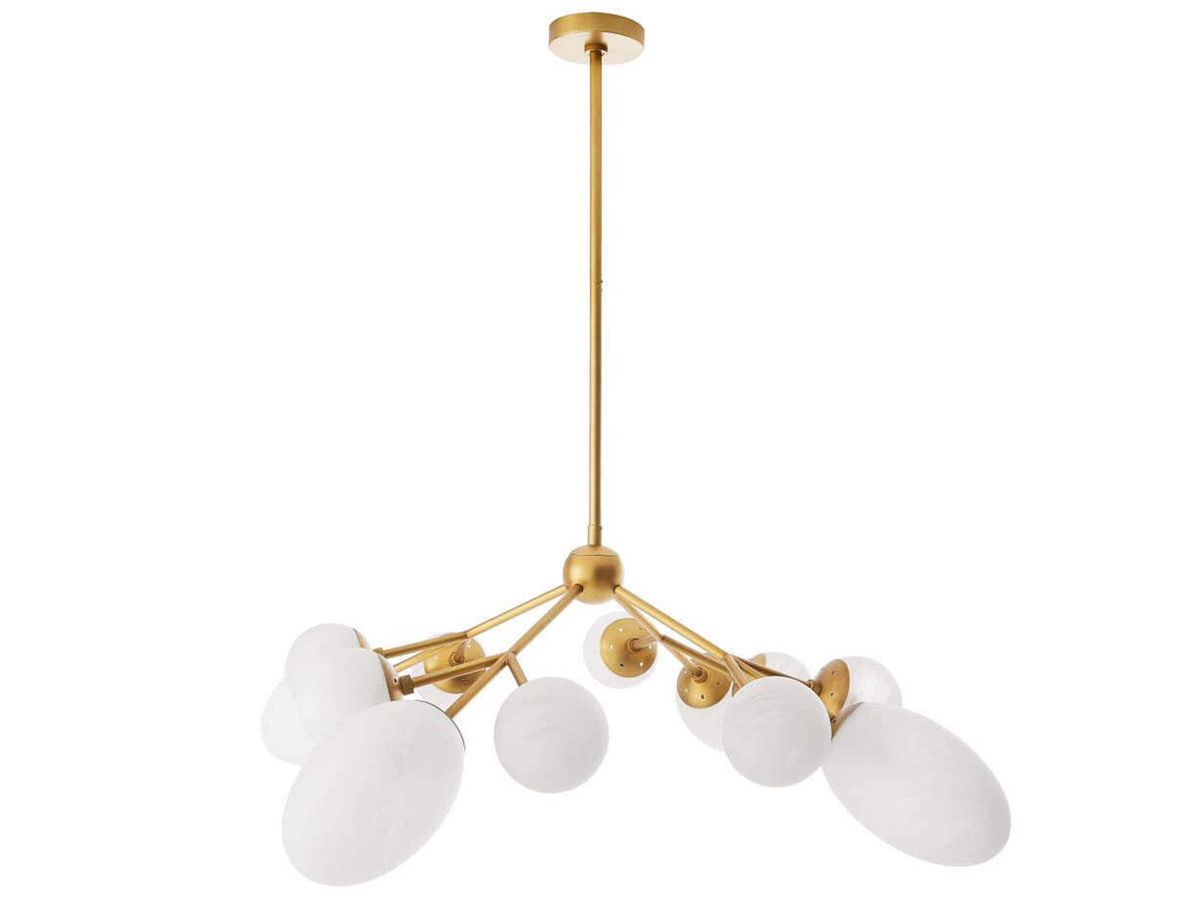 Arteriors Home Panella 12-Light Brushed Brass Chandelier