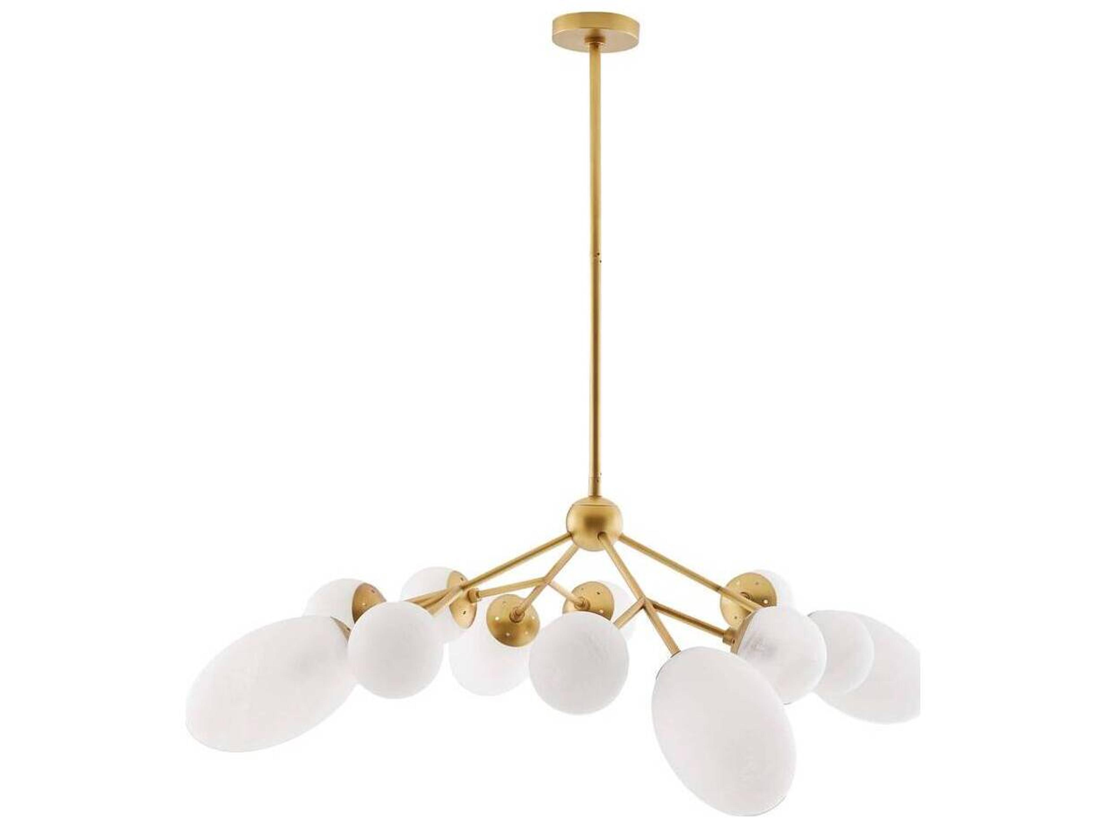 Arteriors Home Panella 12-Light Brushed Brass Chandelier