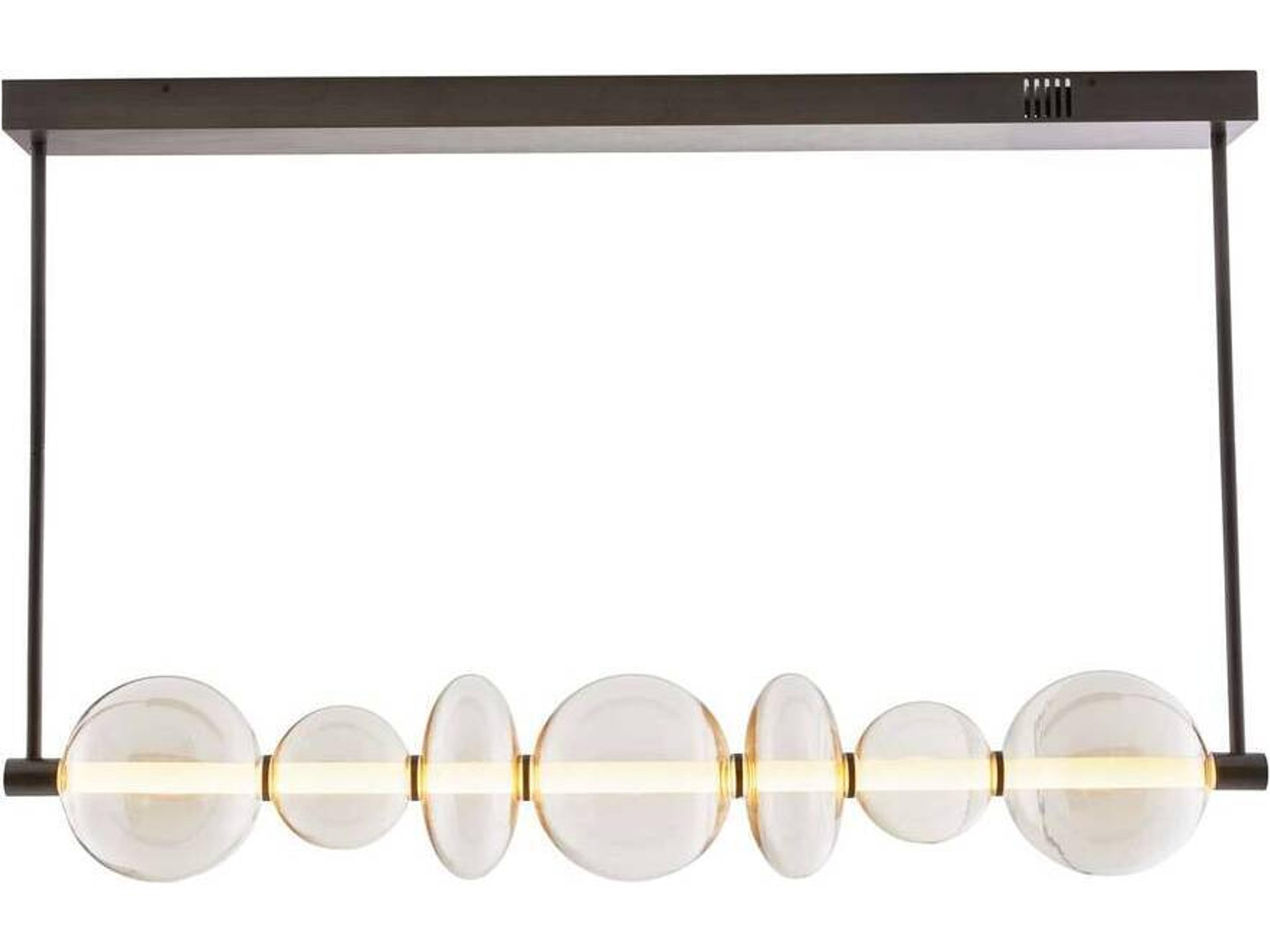 Arteriors Home Raphael 1-Light English Bronze Globe Linear Island Pendant