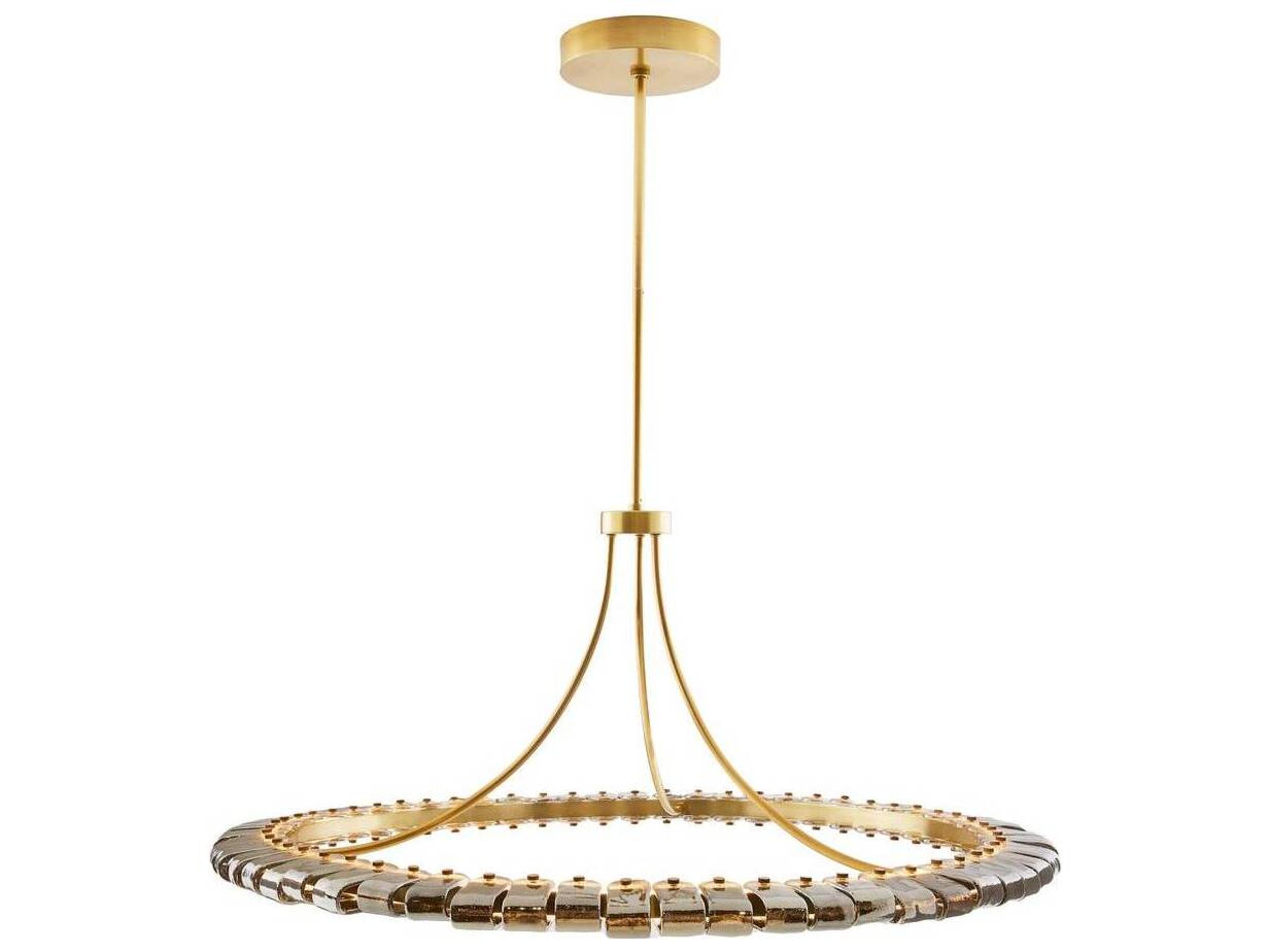 Arteriors Home Santorini 1-Light Antique Brass Gray Round Pendant