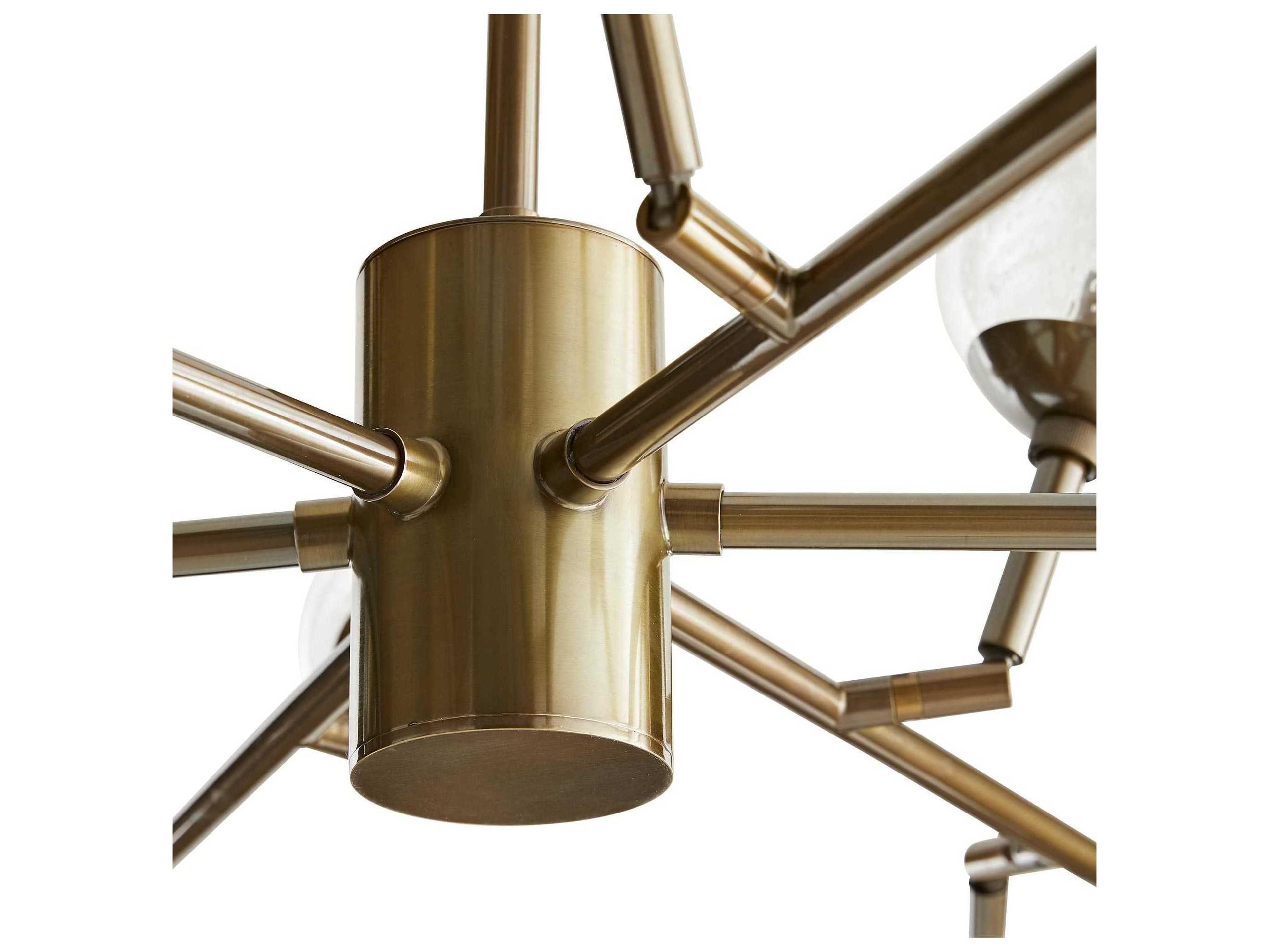 Arteriors Home Dallas  18-Light Vintage Brass Globe Chandelier