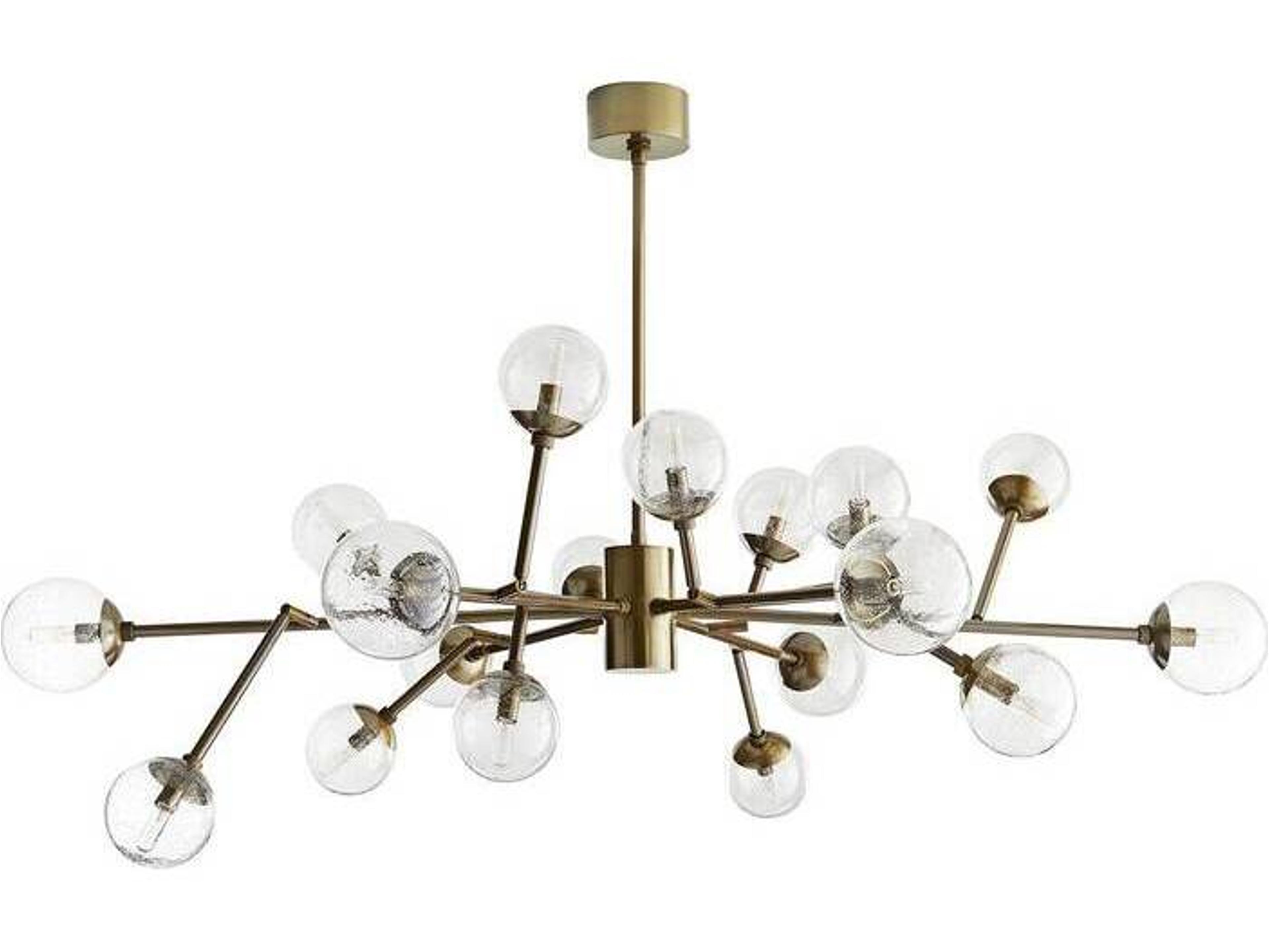 Arteriors Home Dallas  18-Light Vintage Brass Globe Chandelier