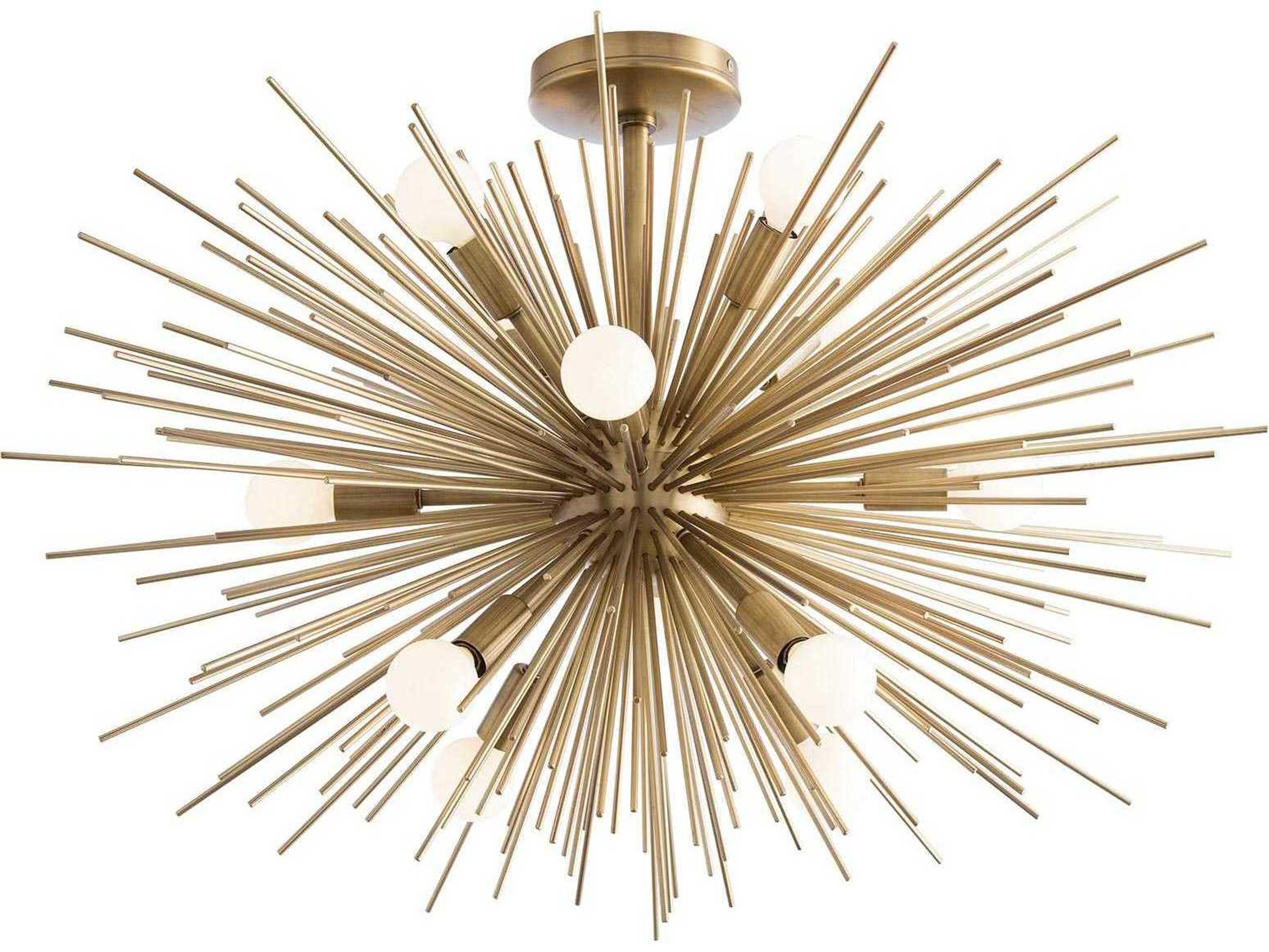 Arteriors Home Zanadoo Zanadoo 12-Light Antique Brass Sputnik Pendant