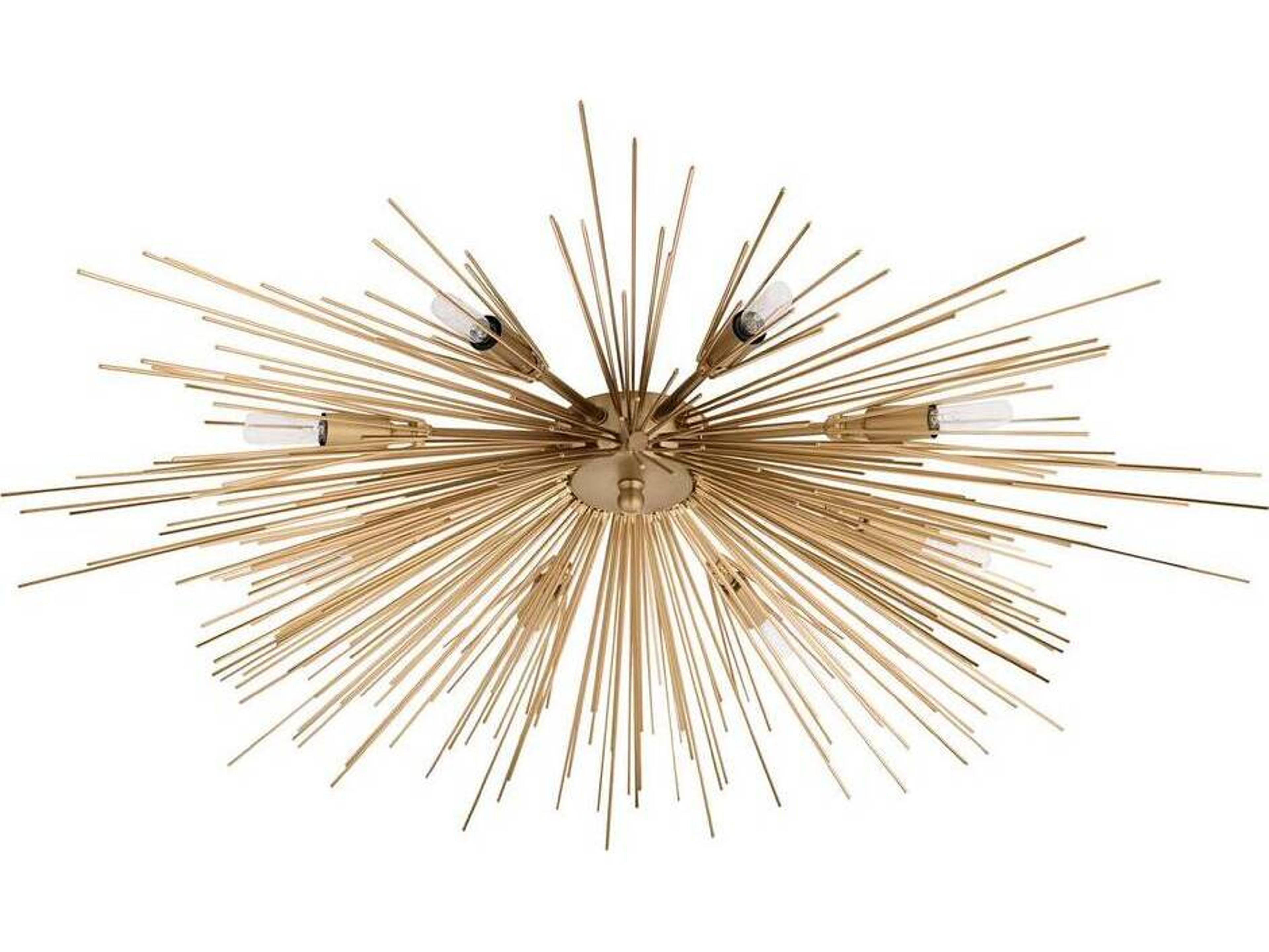 Arteriors Home Roxanne 8-Light Antique Brass Sputnik Flush Mount