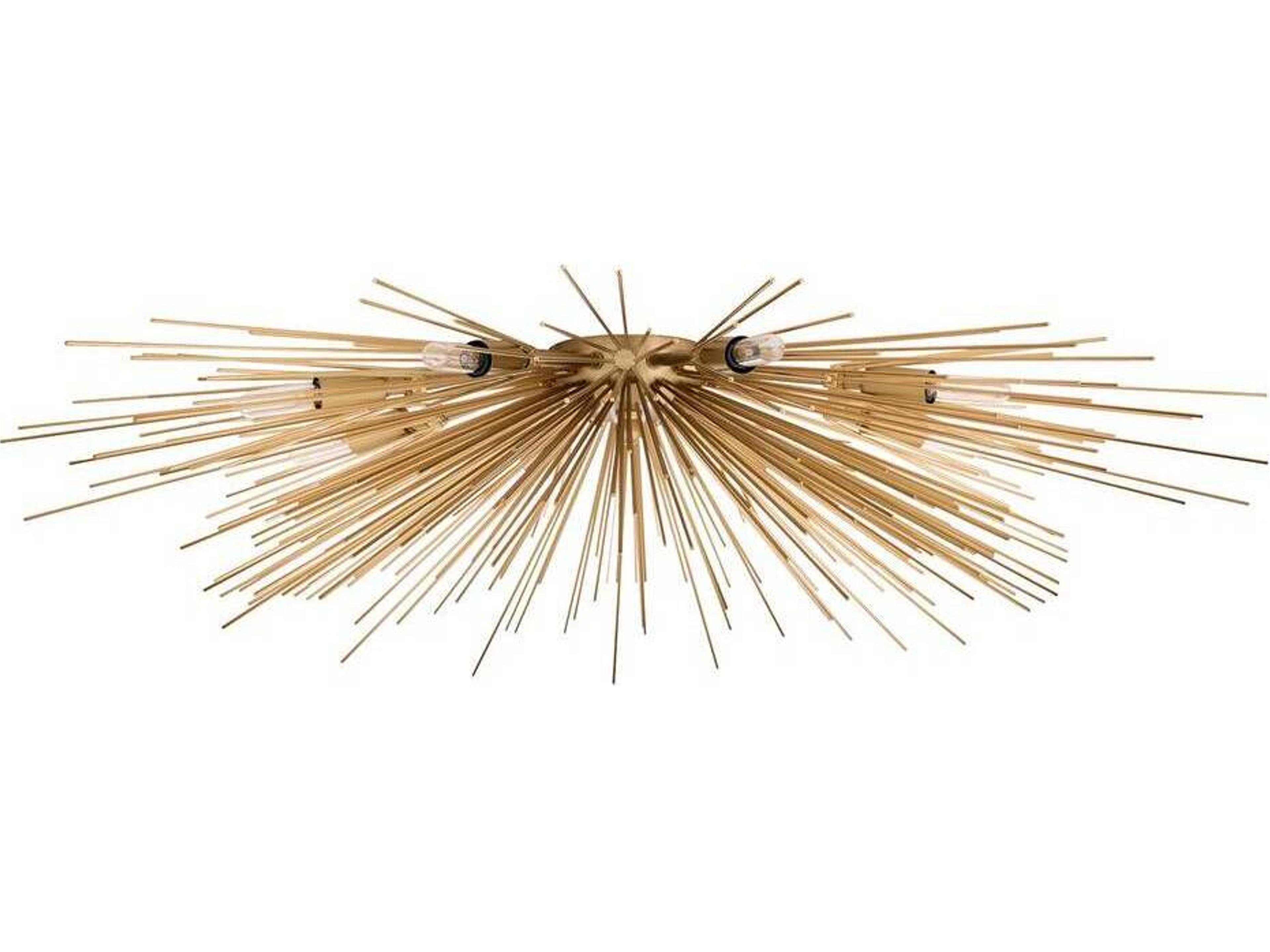 Arteriors Home Roxanne 8-Light Antique Brass Sputnik Flush Mount