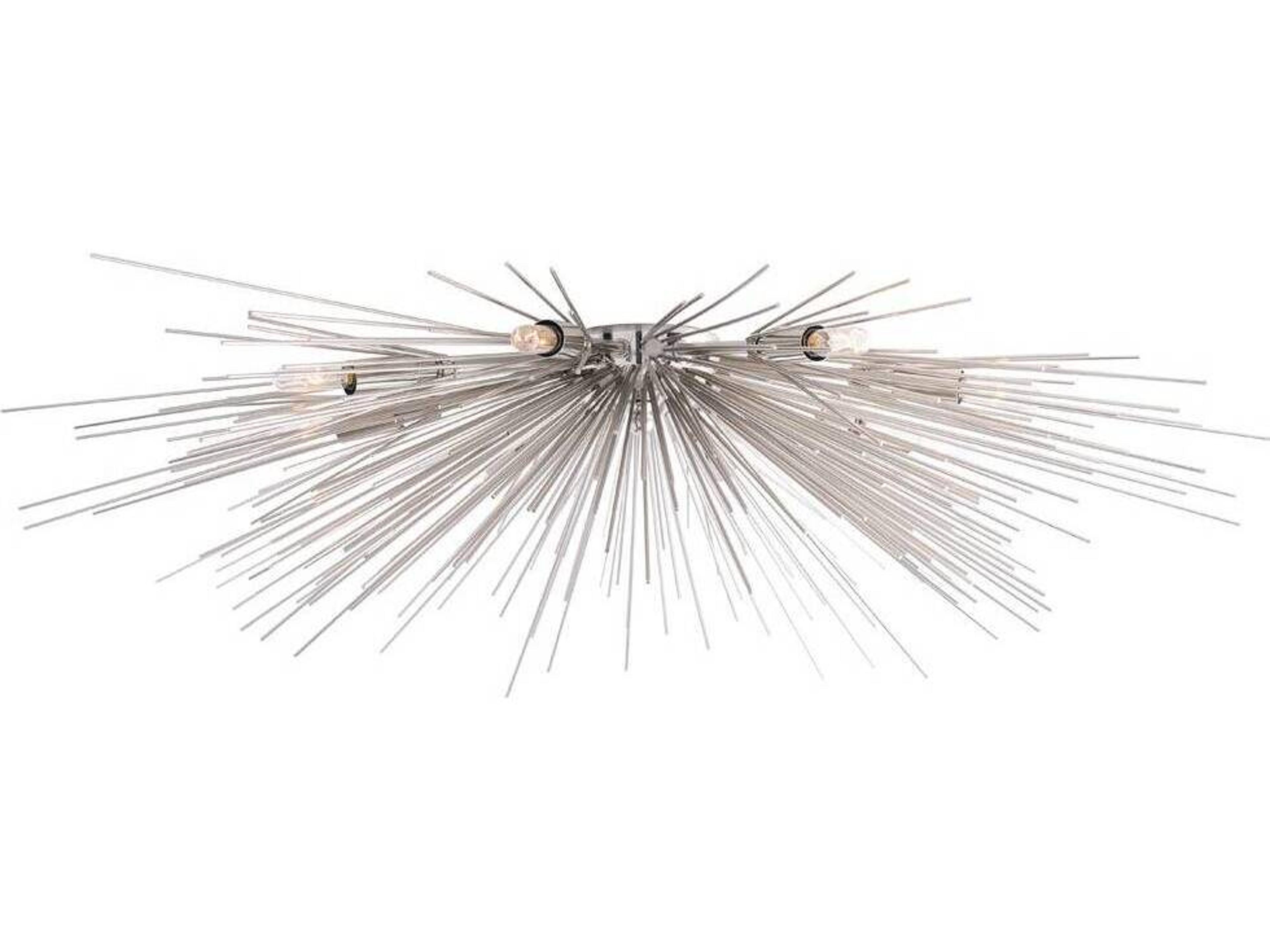 Arteriors Roxanne Flush Mount Ceiling Light Polished Nickel Starburst