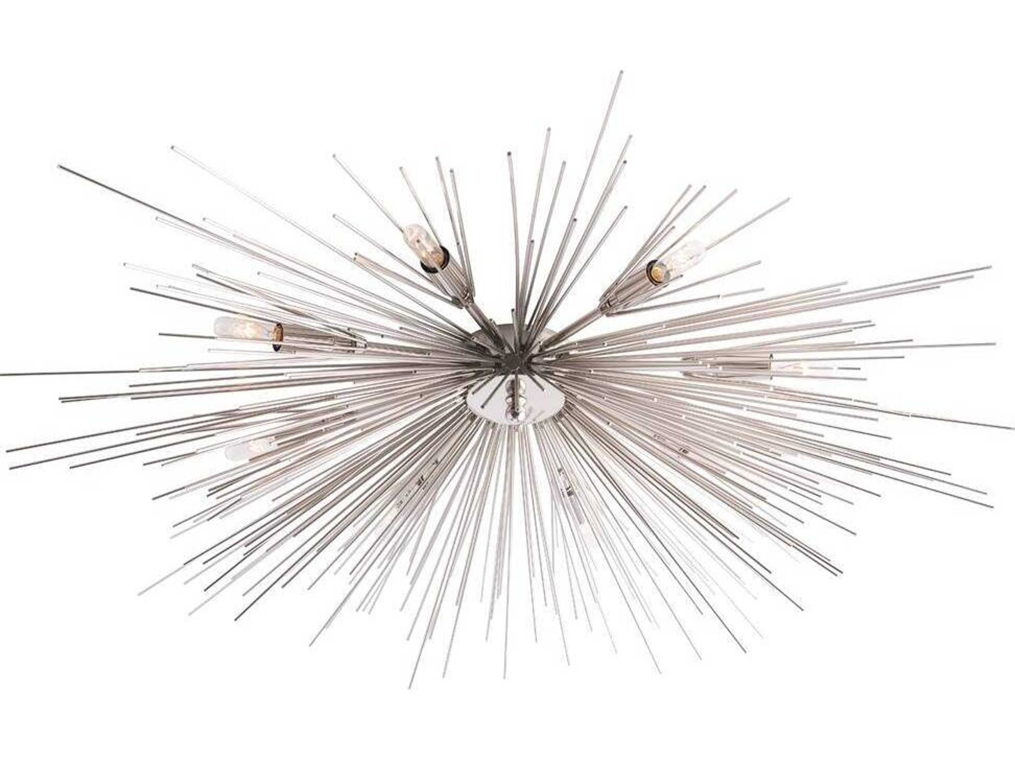 Arteriors Home Roxanne 8-Light Polished Nickel Sputnik Flush Mount