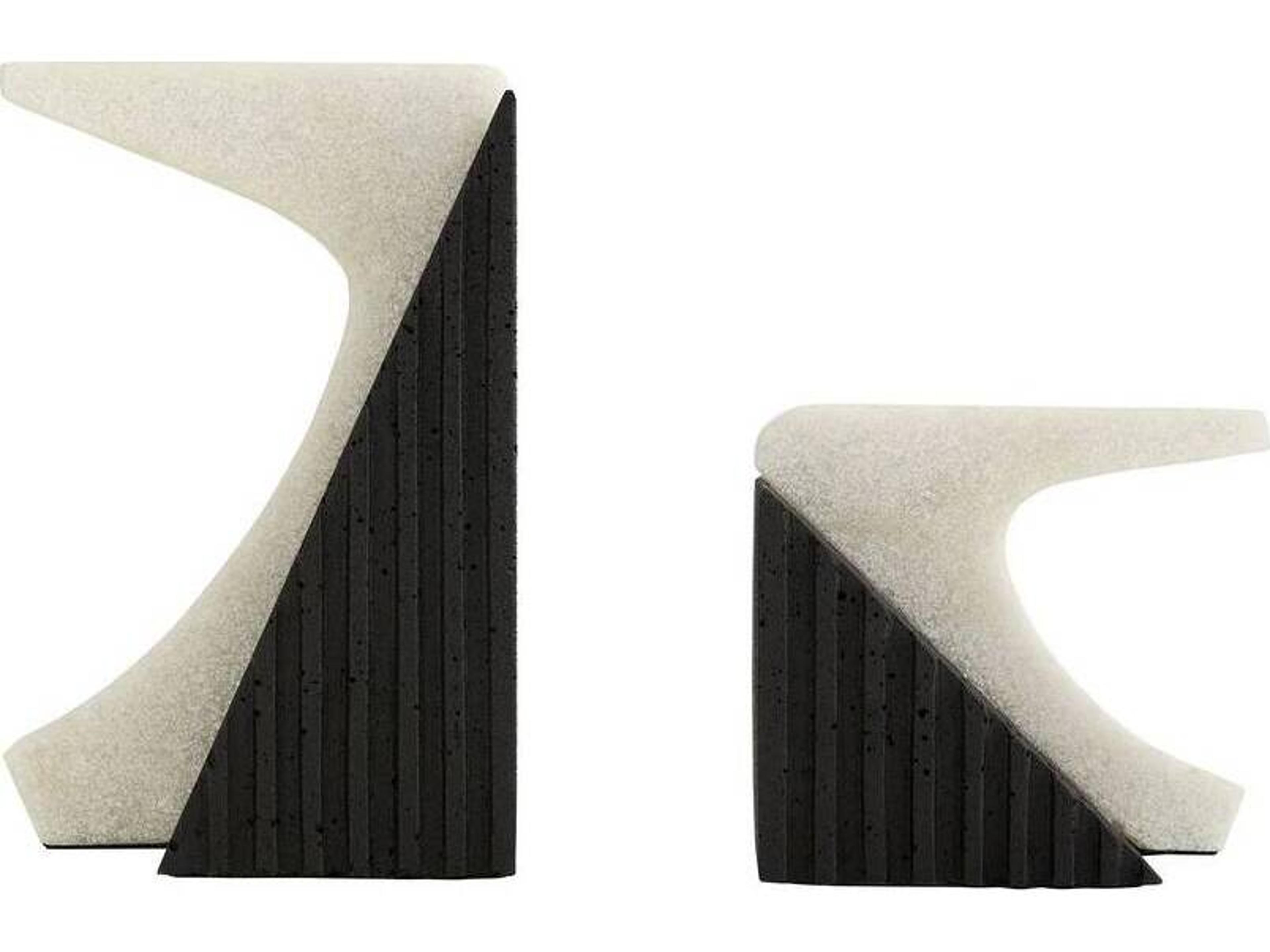 Arteriors Home Jordono Omari Ivory Charcoal Bookend Set of 2