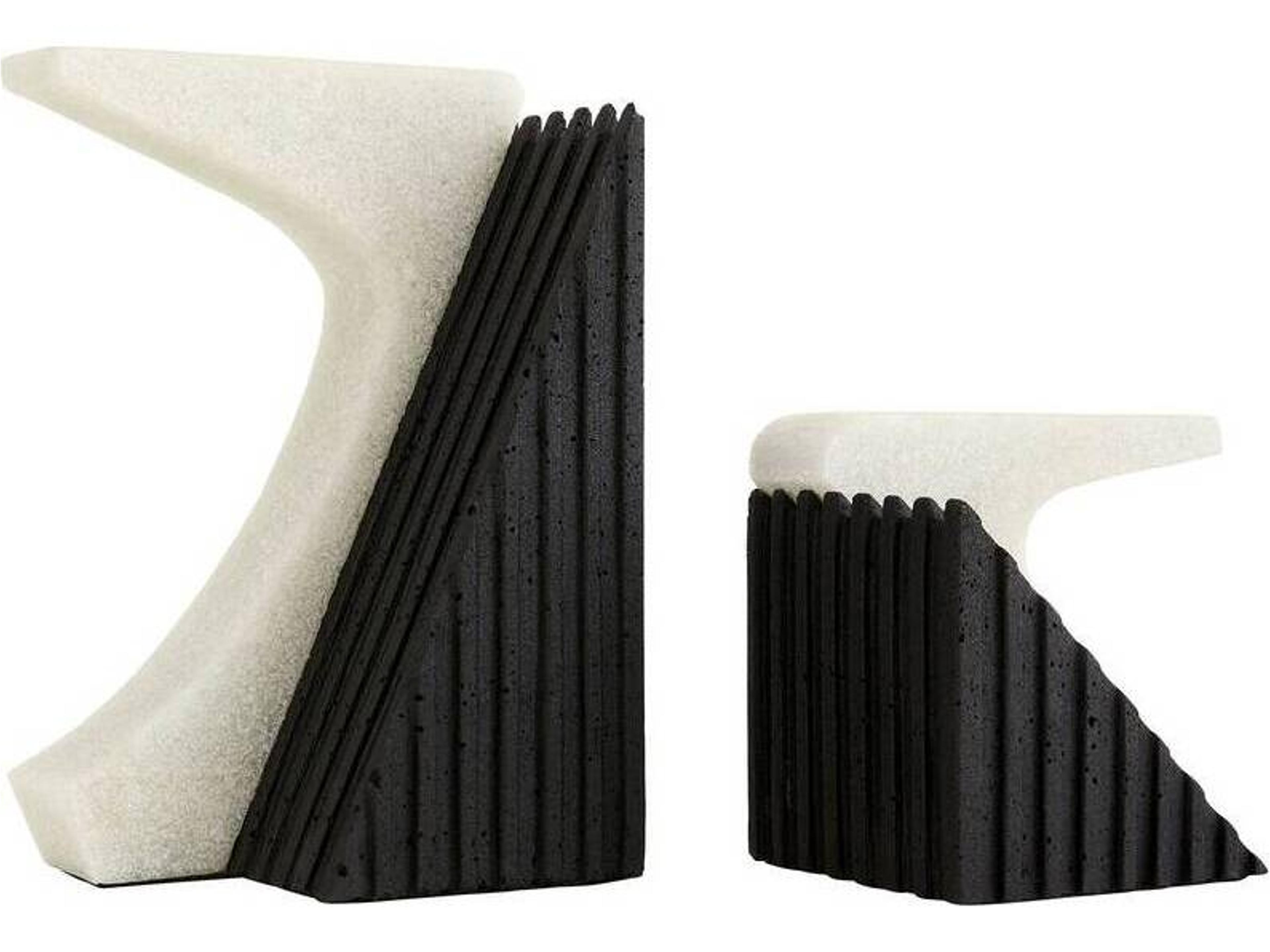 Arteriors Home Jordono Omari Ivory Charcoal Bookend Set of 2