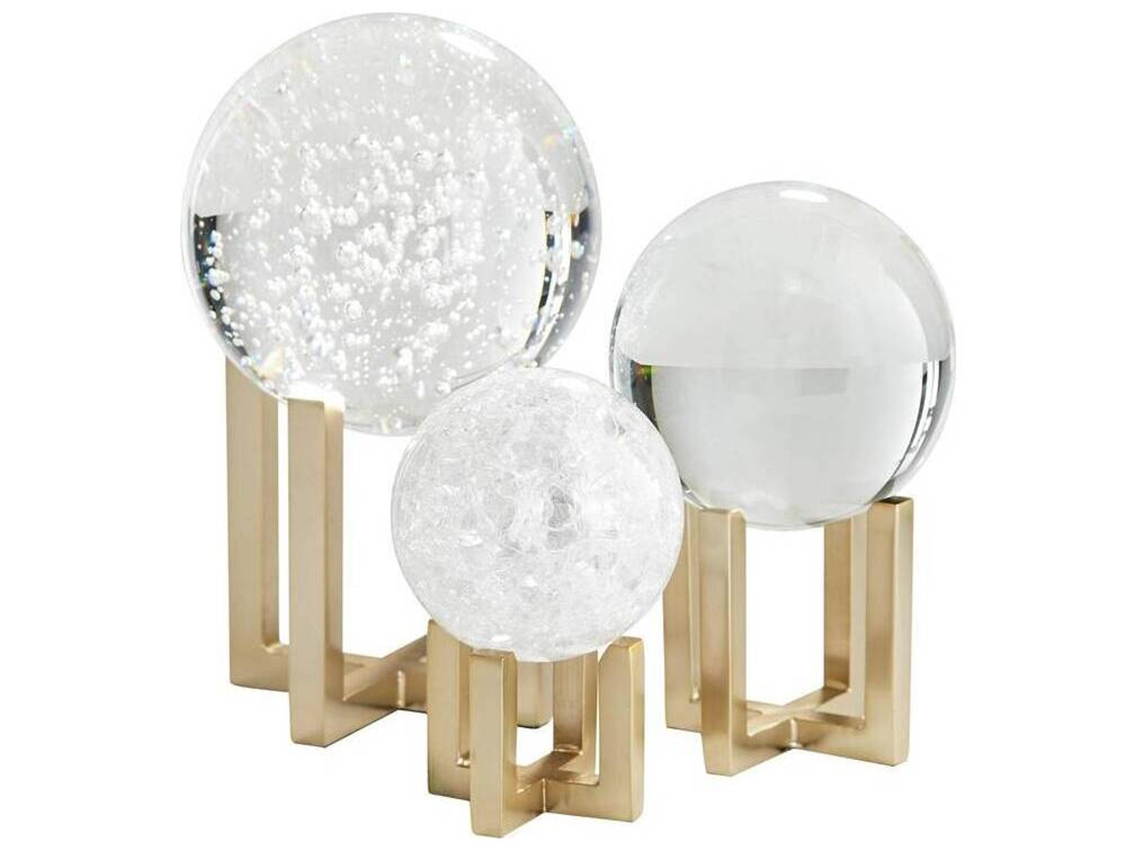 Arteriors Home Macarthur Clear Sculpture Set of 3