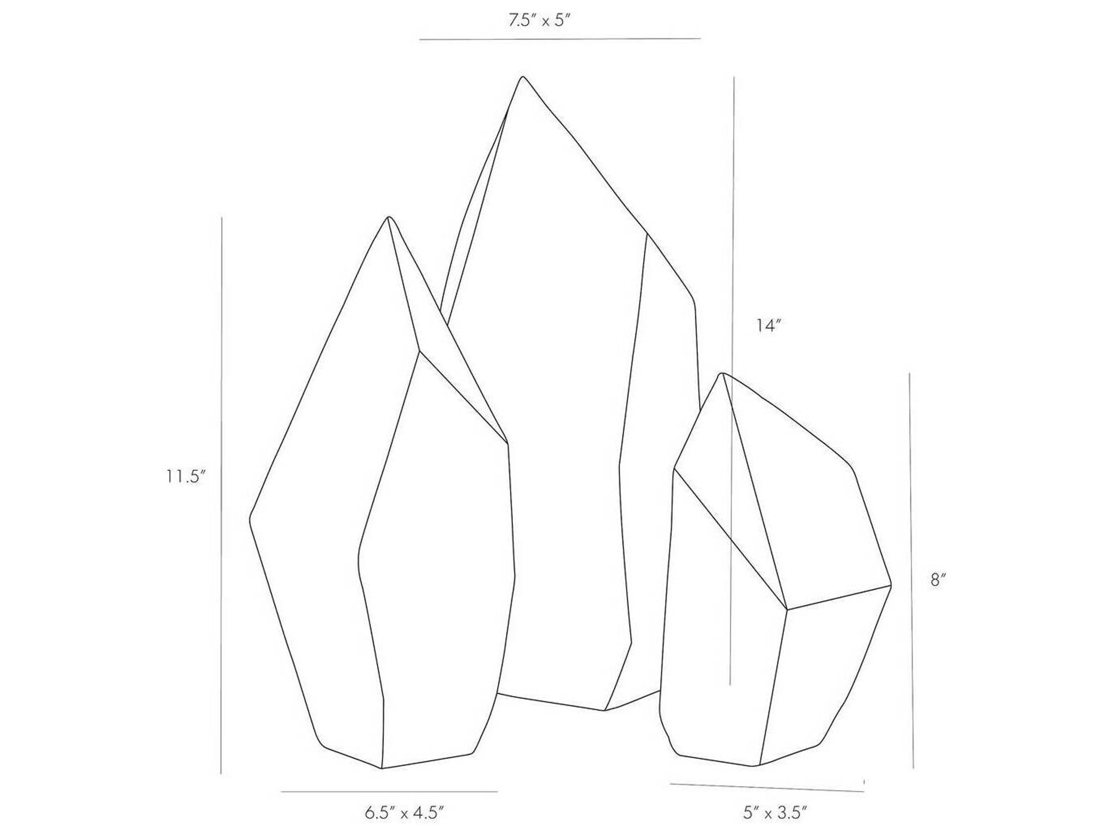 Arteriors Home Nerine Faux Marble Sculpture Set of 3