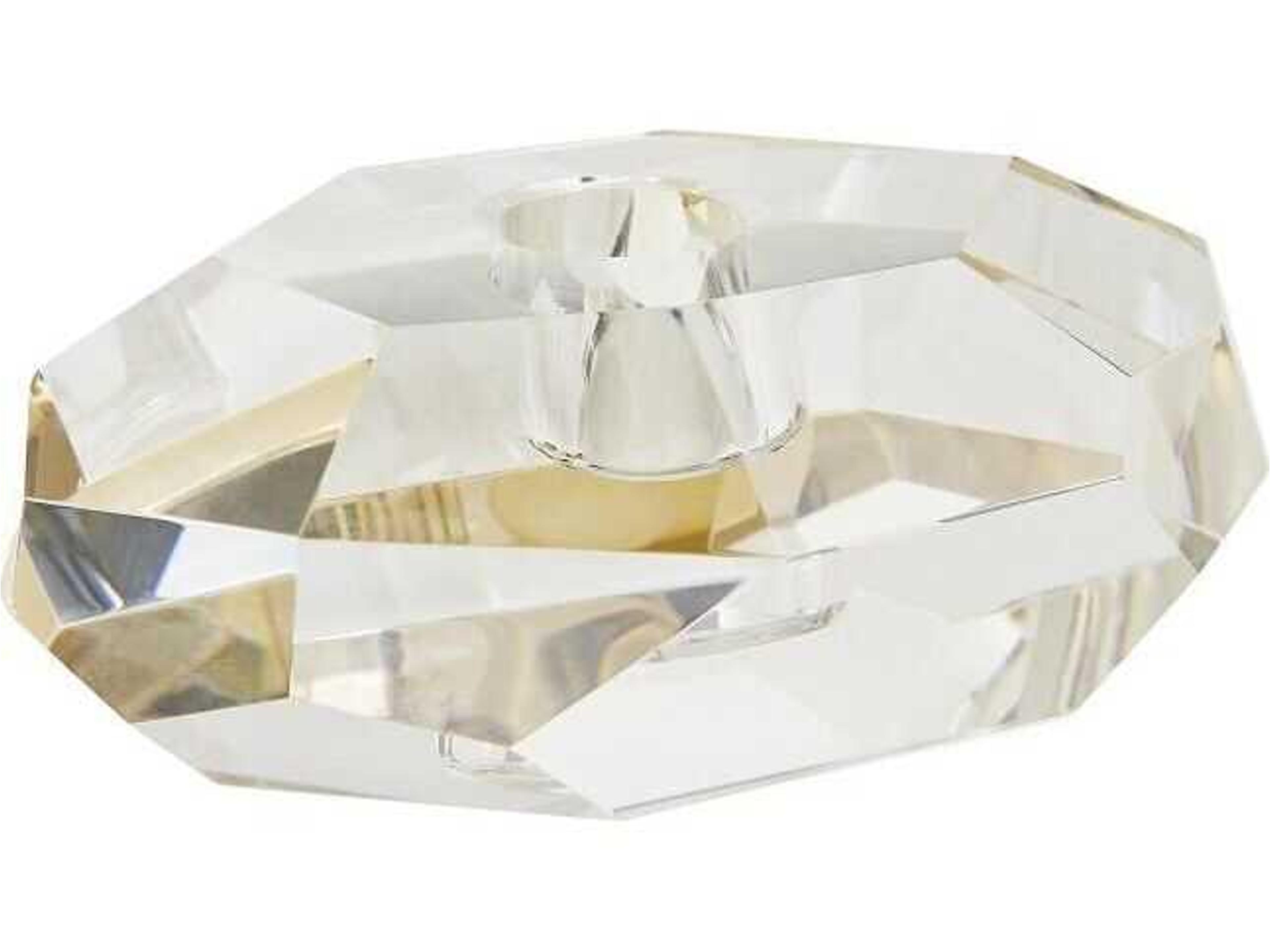 Arteriors Home Violet Tinted Crystal Candle Holder Set of 3